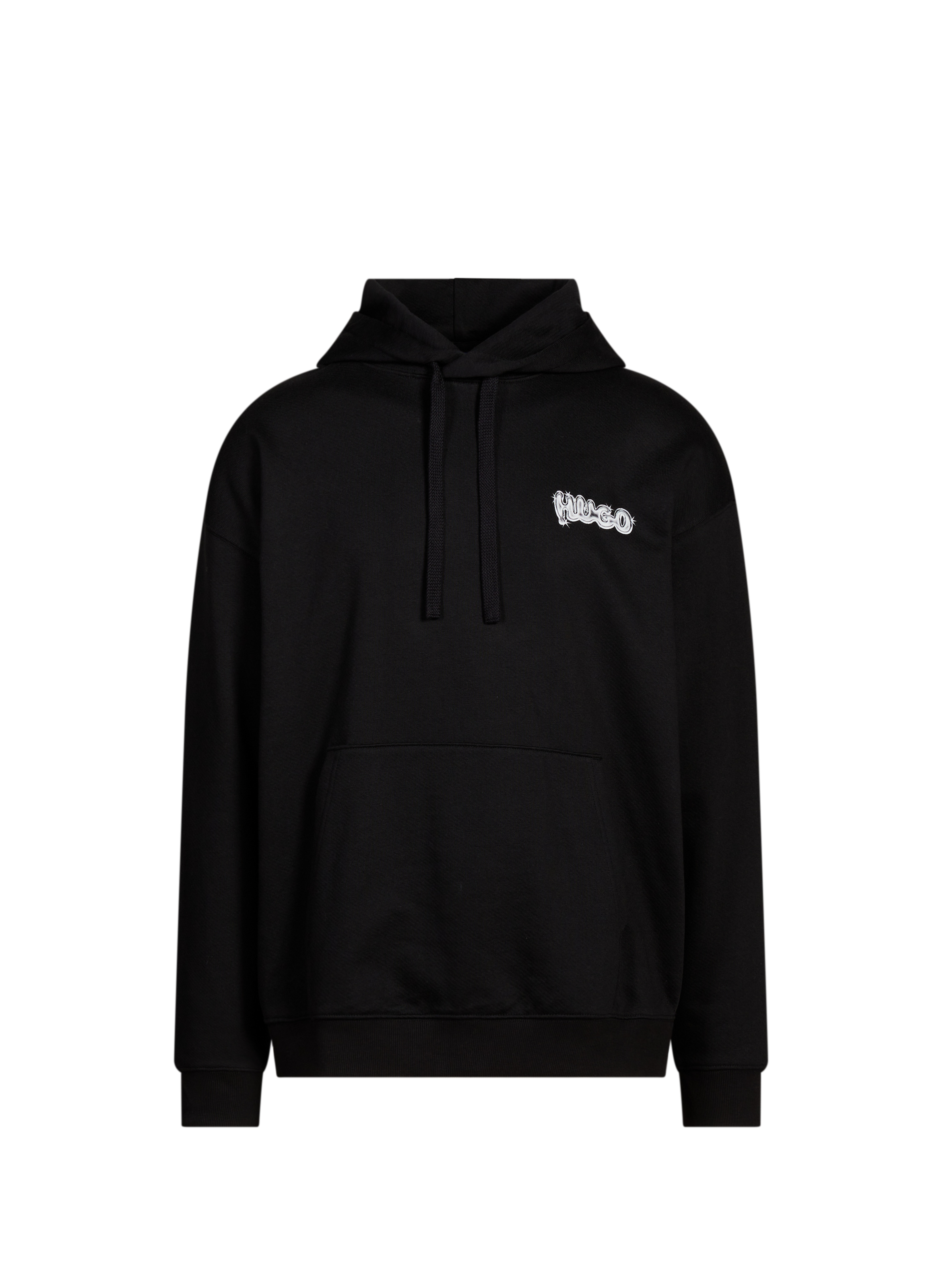 HUGO BLUE Cotton hoodie Black