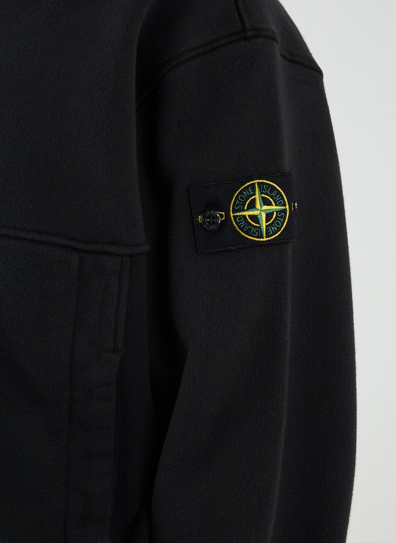 Cotton zip-up hoodie STONE ISLAND Black