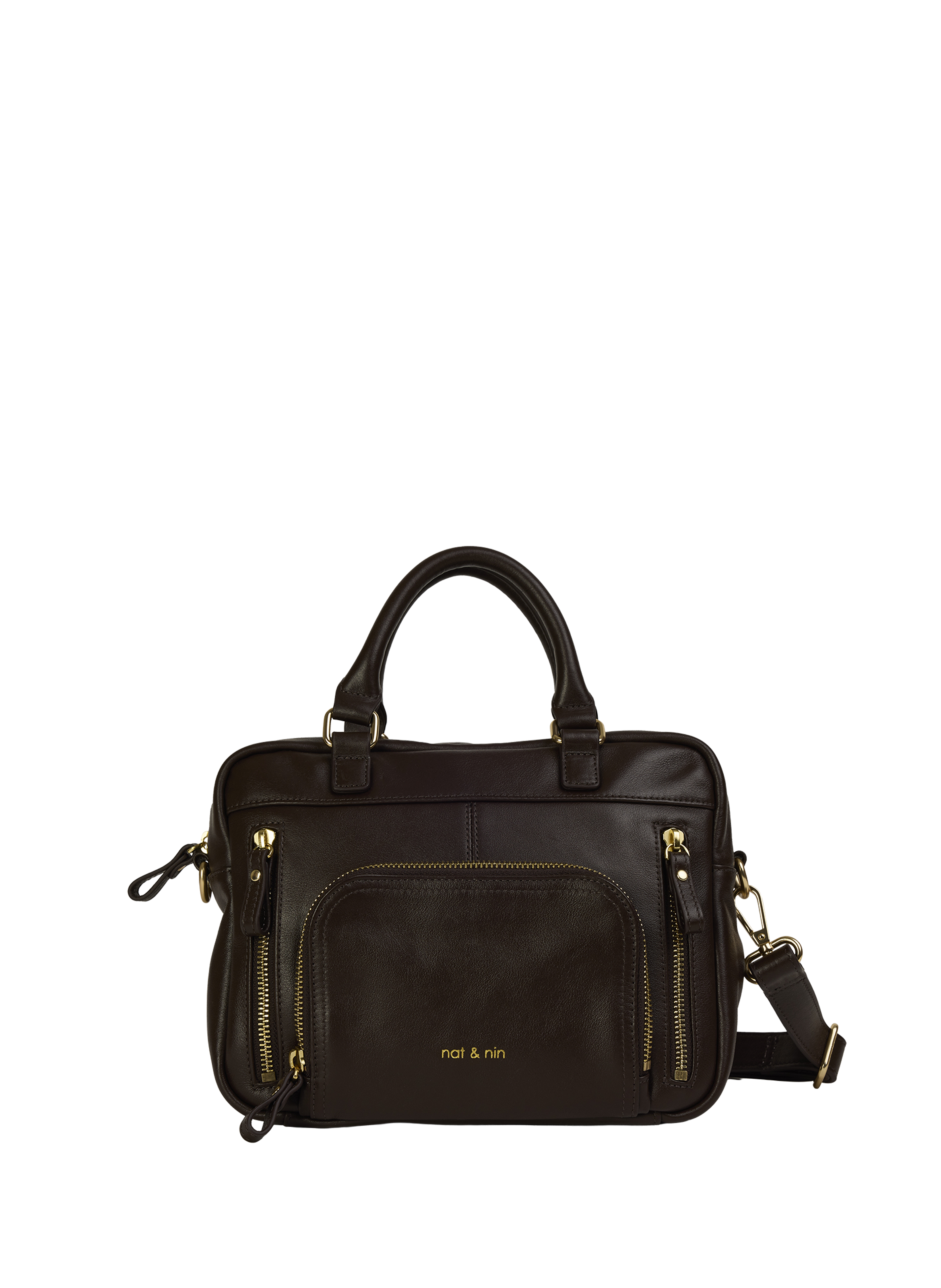 NAT & NIN Mini Macy leather bag Brown
