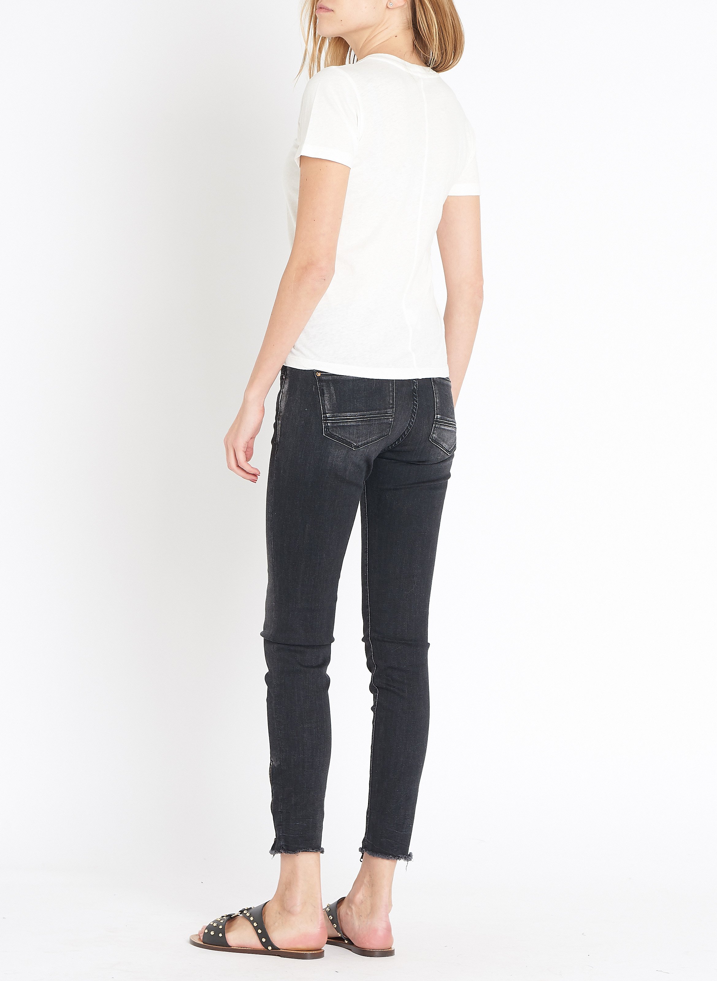 Tee-shirt col rond en coton gamipy AMERICAN VINTAGE Blanc