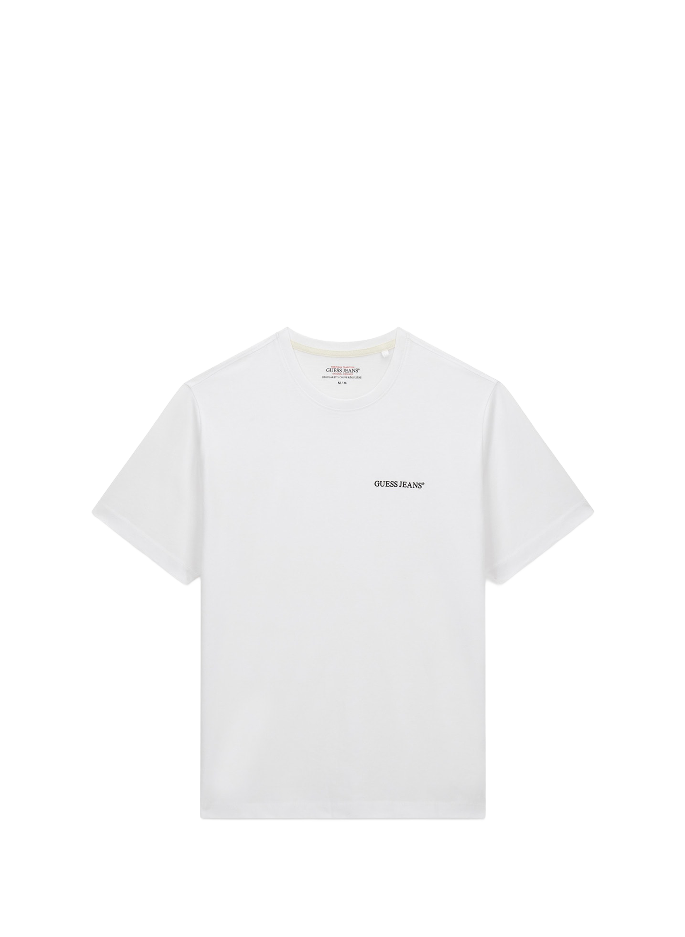 T-shirt manches courtes en coton GUESS Blanc