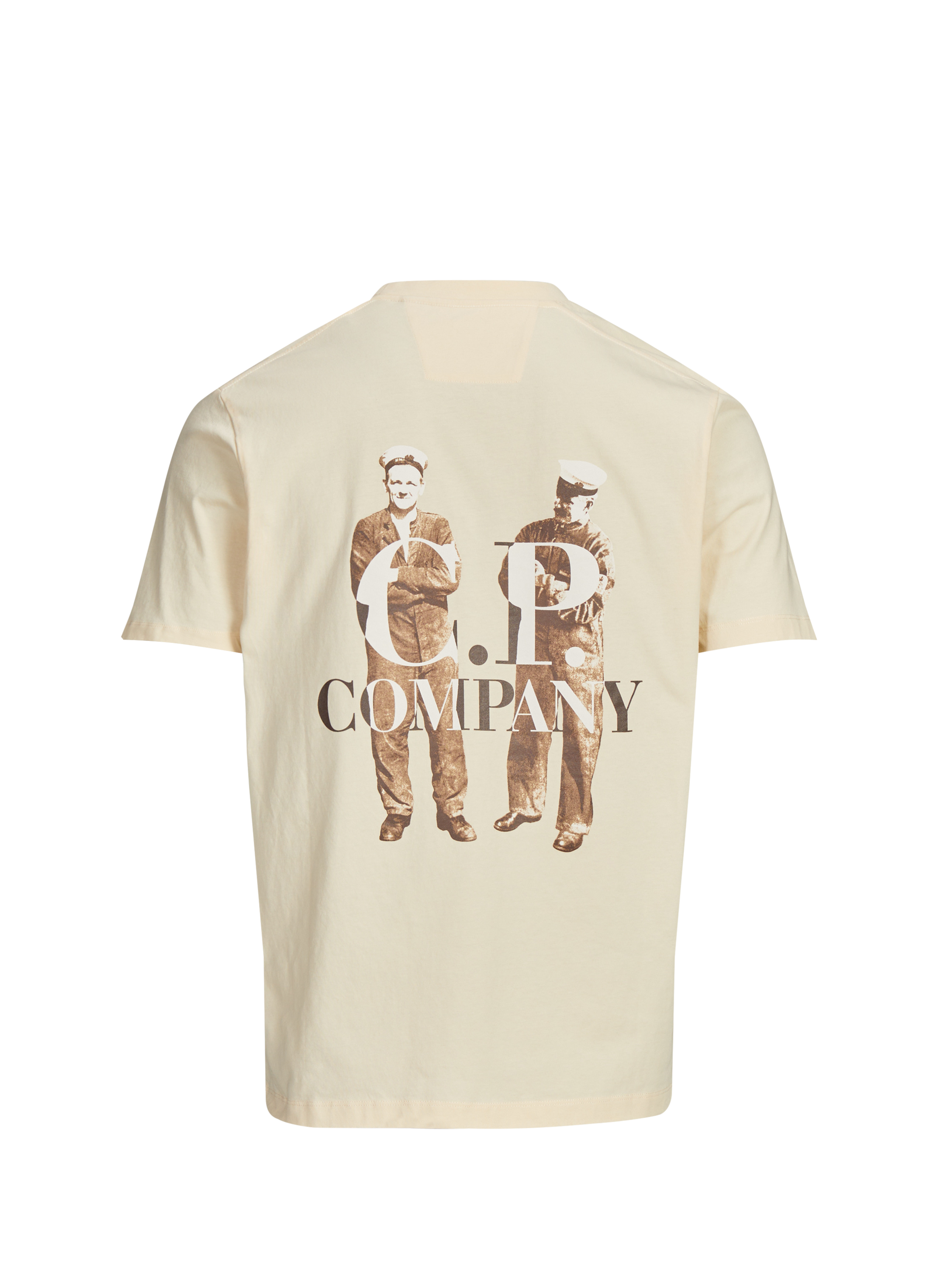 T-shirt à imprimé en coton CP COMPANY Beige