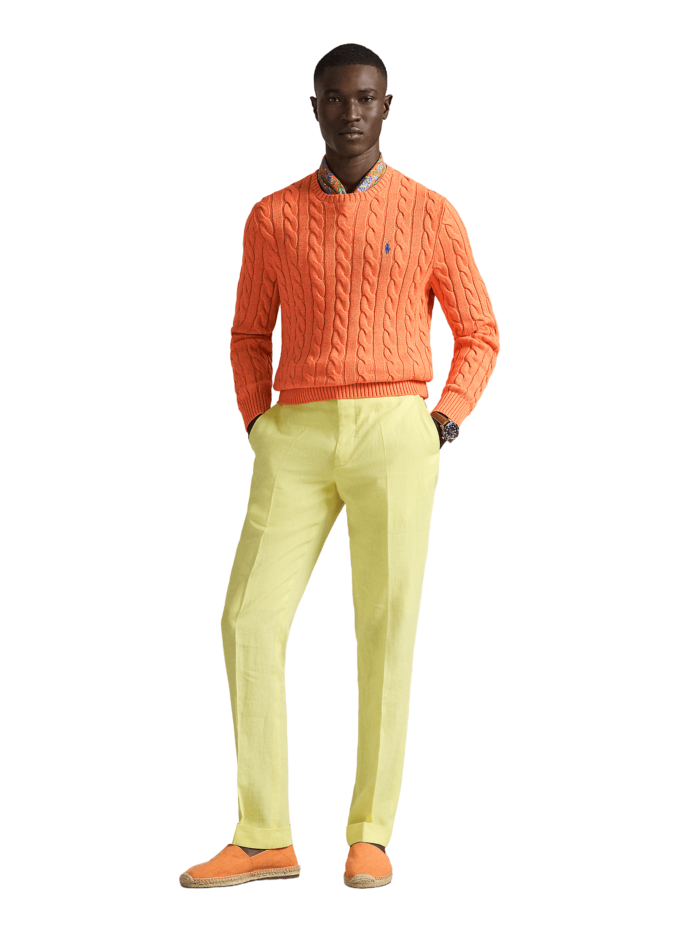 Cable knit jumper POLO RALPH LAUREN Orange