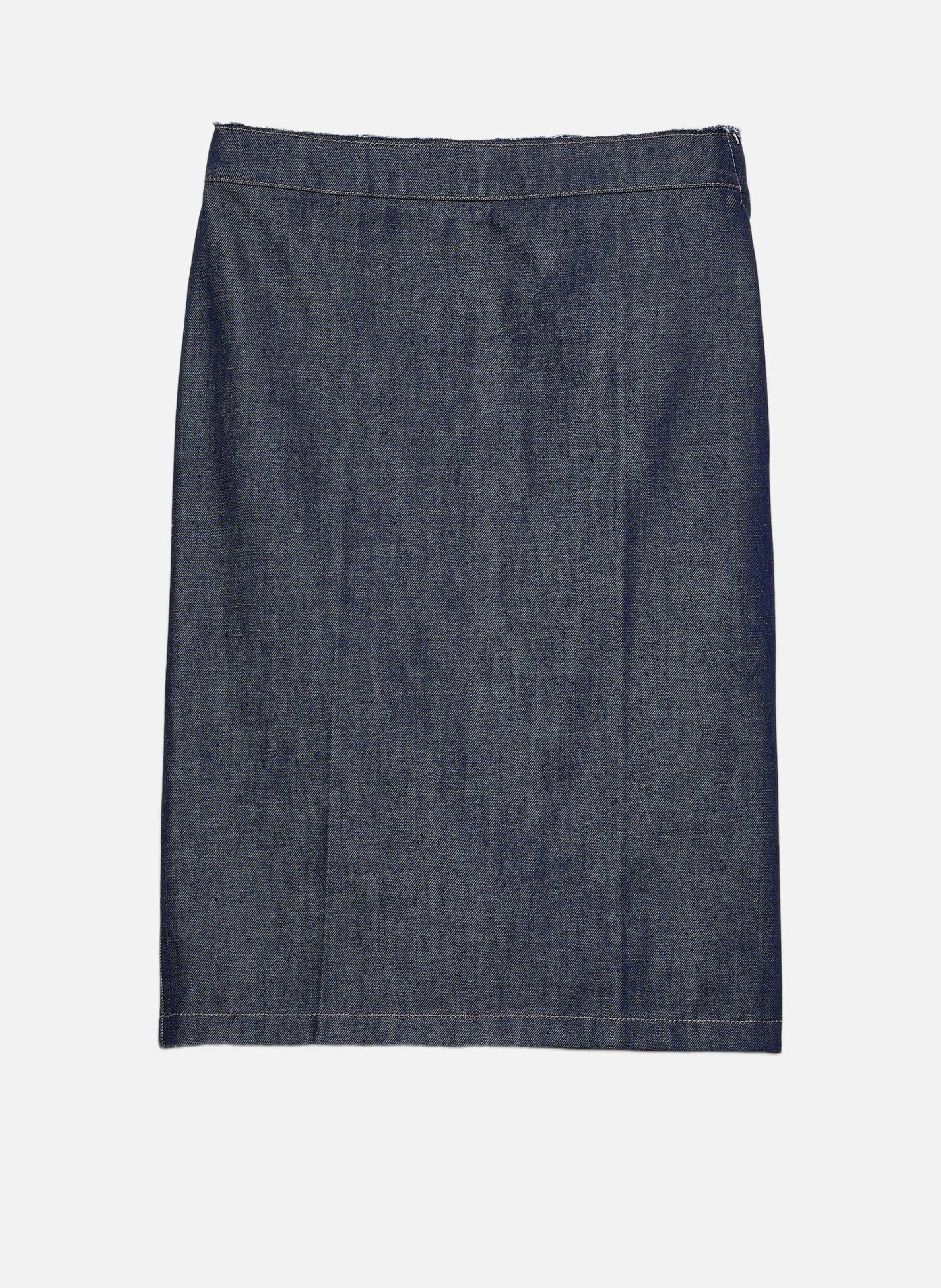 Jupe crayon en denim PRADA Bleu