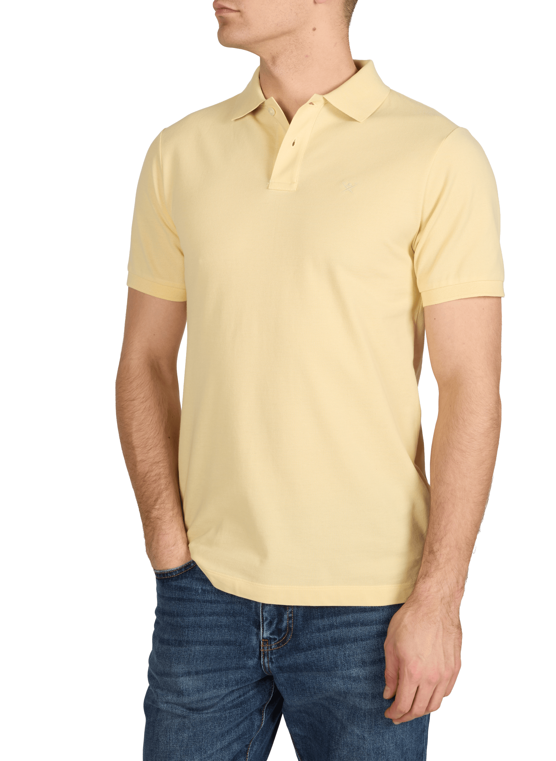 Polo à manches courtes en coton HACKETT Jaune