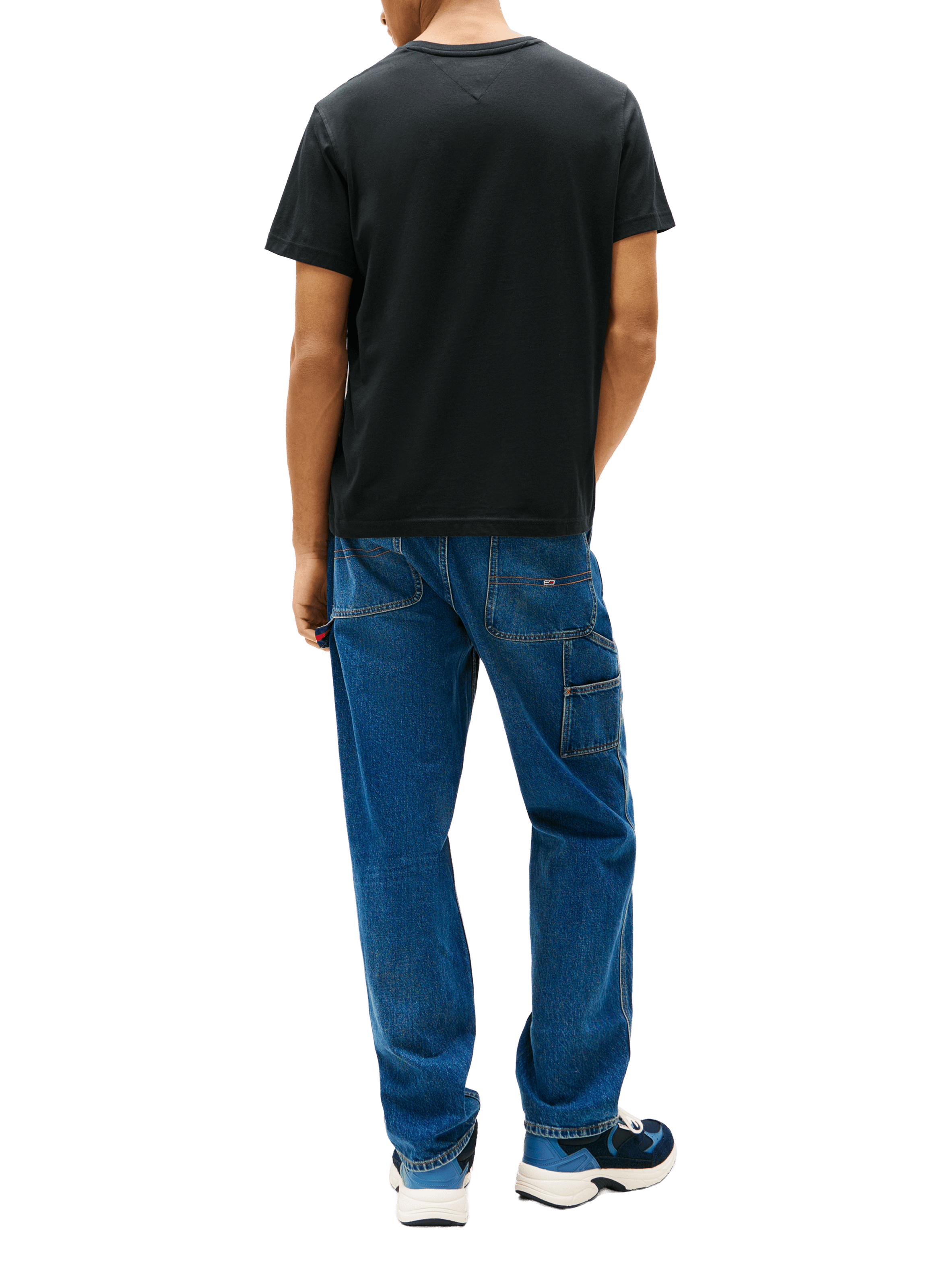 Straight-fit organic cotton T-shirt TOMMY HILFIGER Black