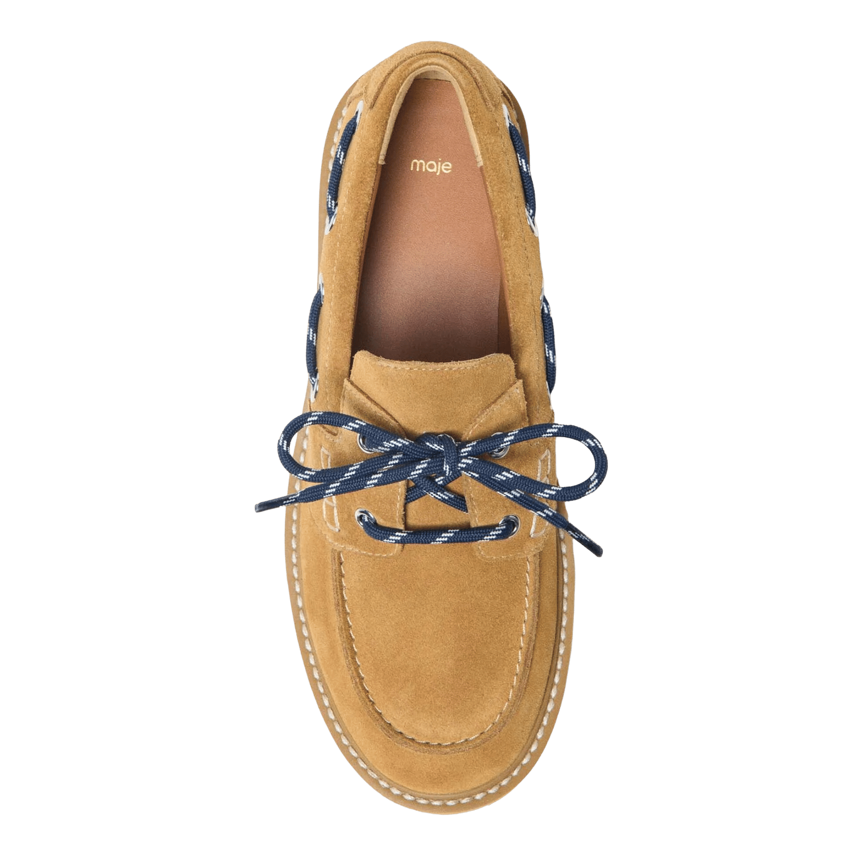 Mocassins en cuir velours MAJE Marron