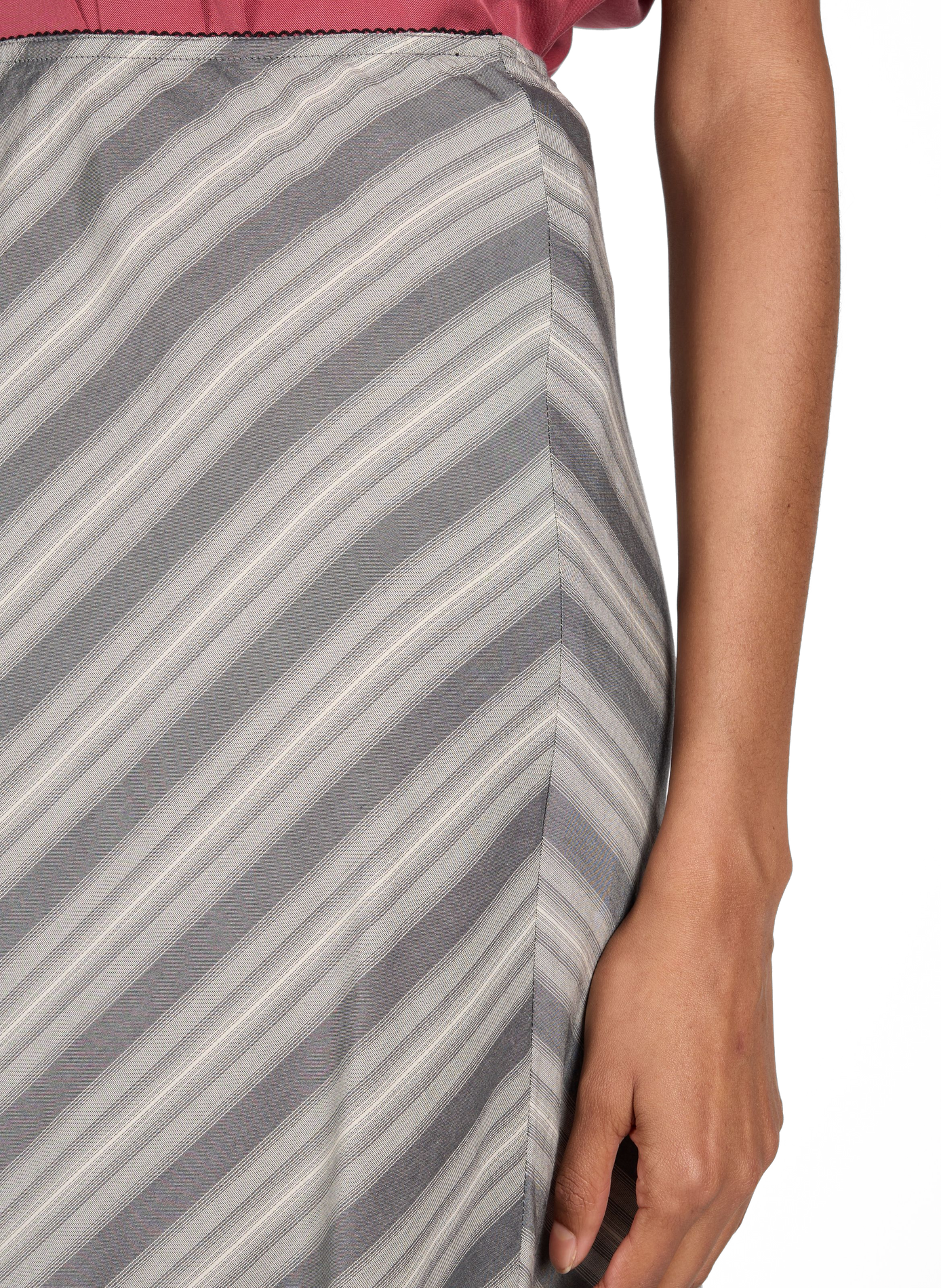 Jupe longue à rayures SAMSOE SAMSOE Gris