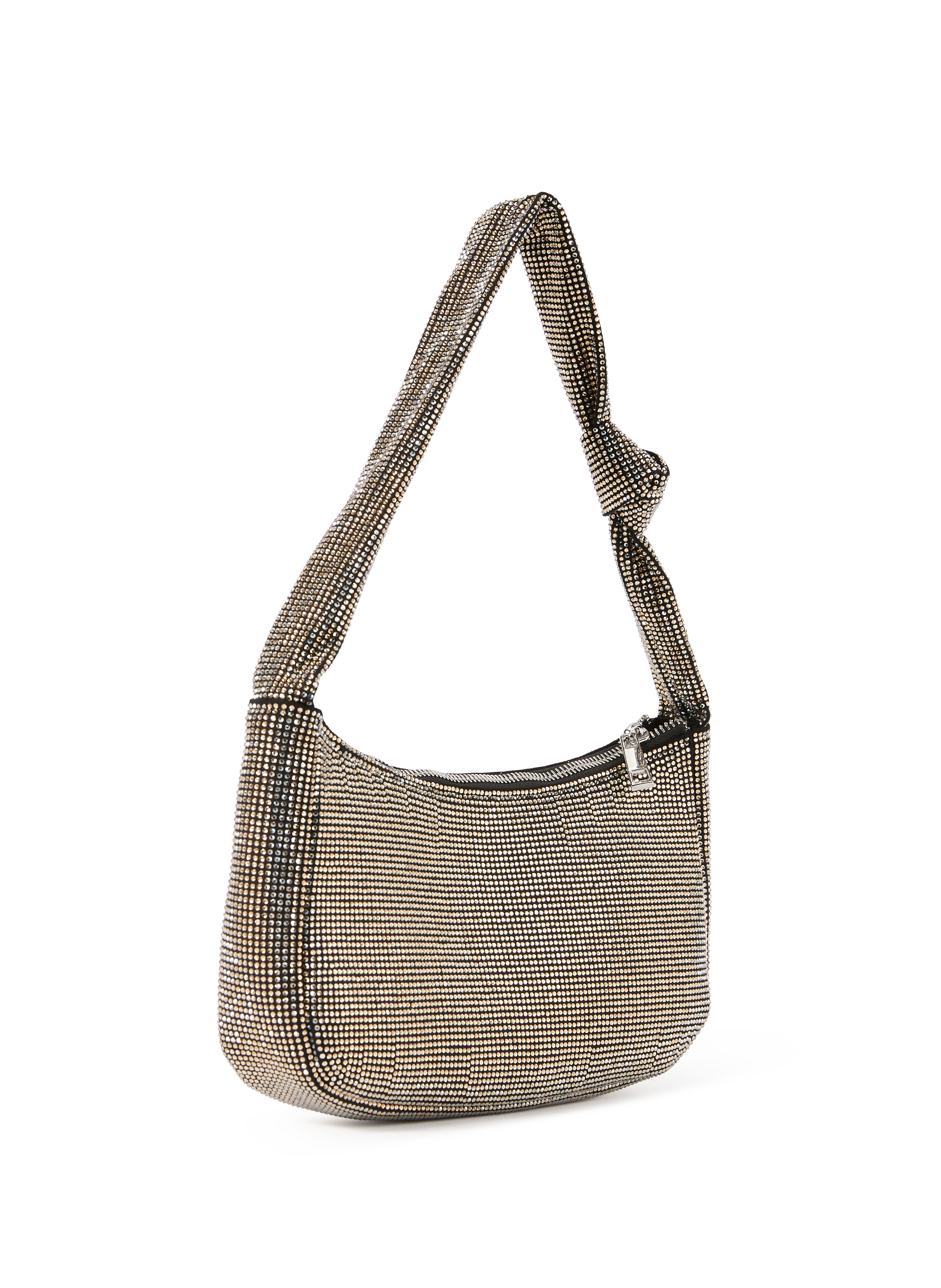 Rhinestone baguette bag AU PRINTEMPS PARIS Golden