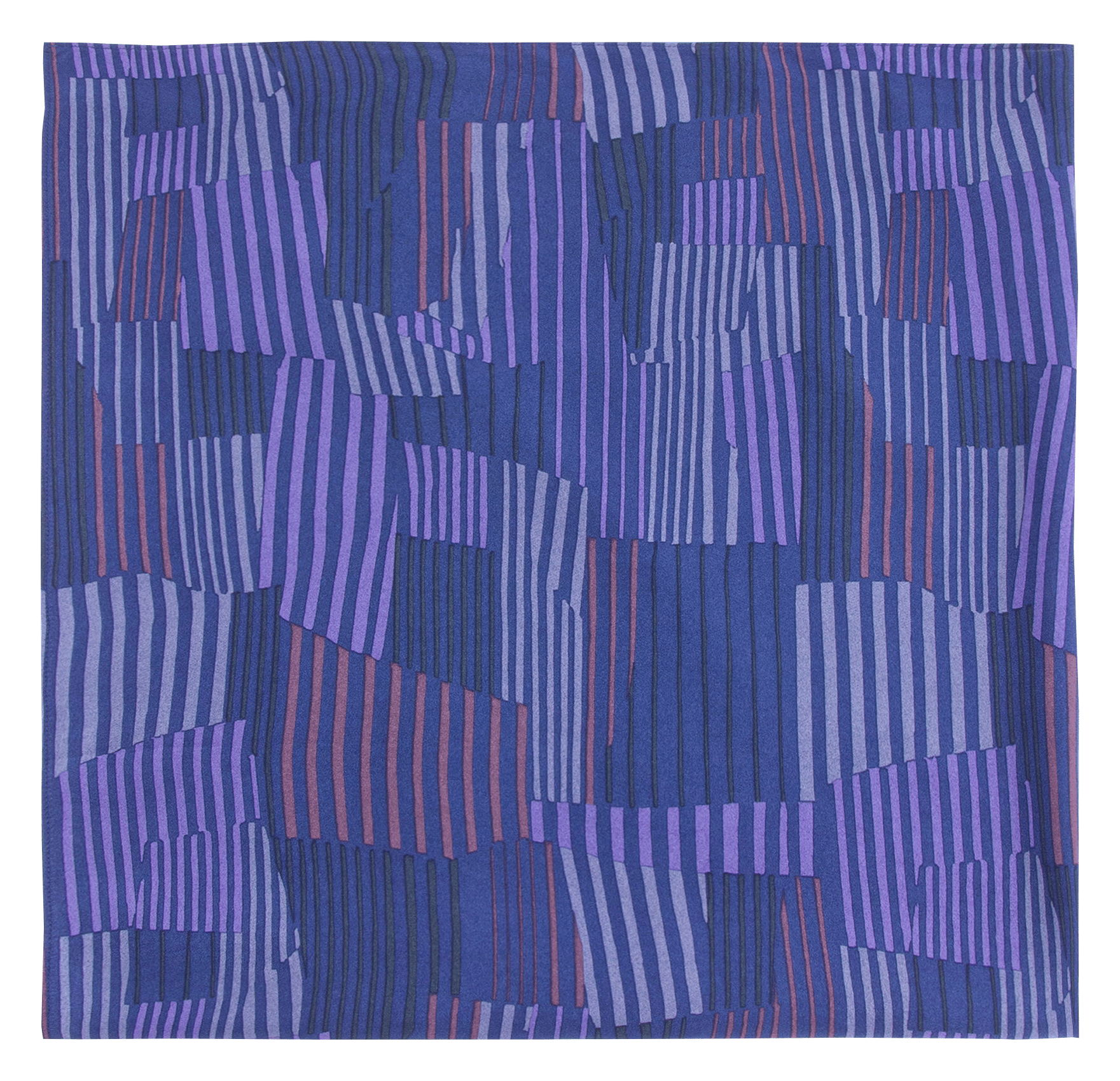 Foulard carré à imprimé exclusif en crêpe scarvi SESSUN Bleu