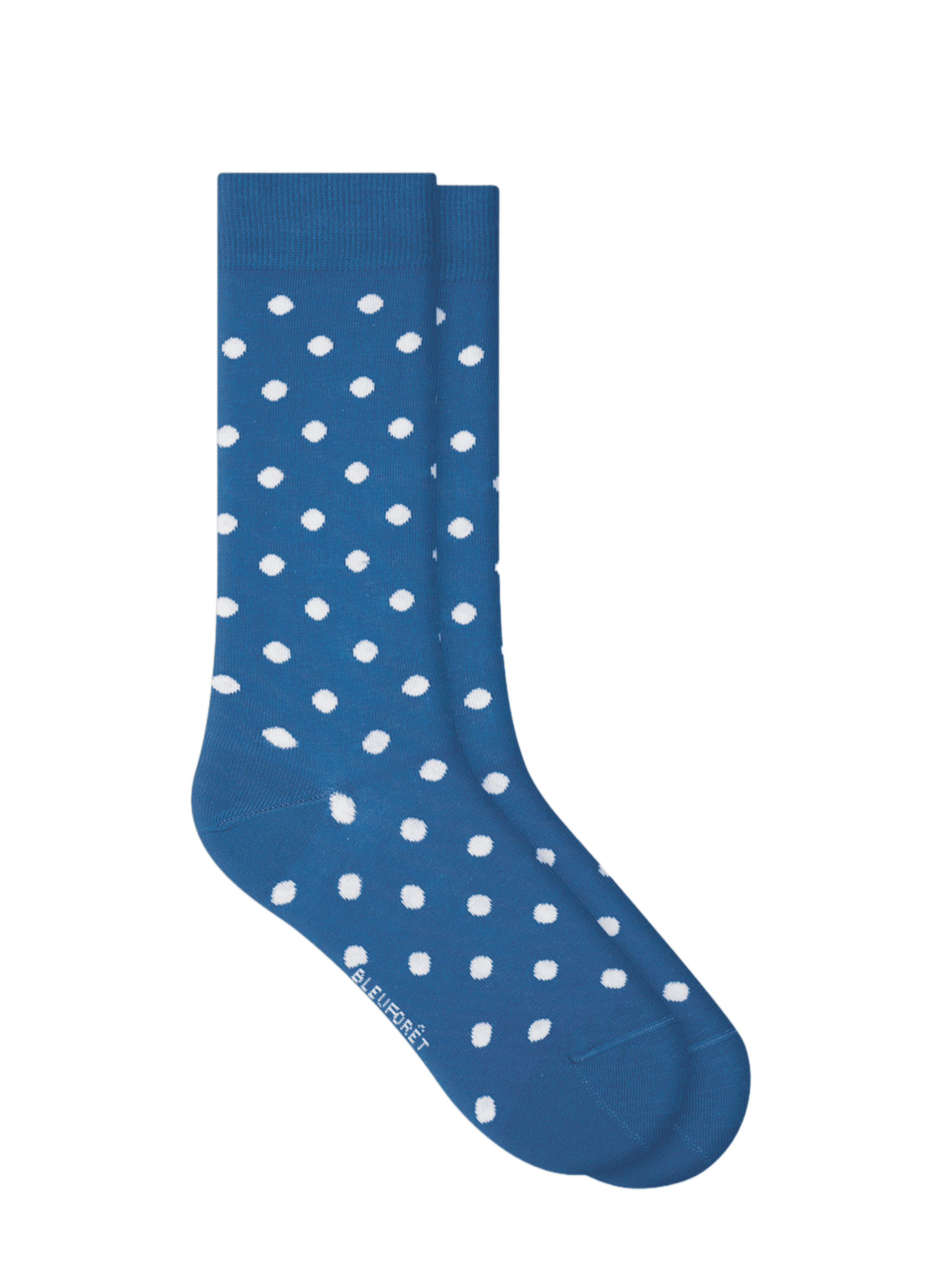Mid-high socks with polka dots. BLEUFORÊT Blue