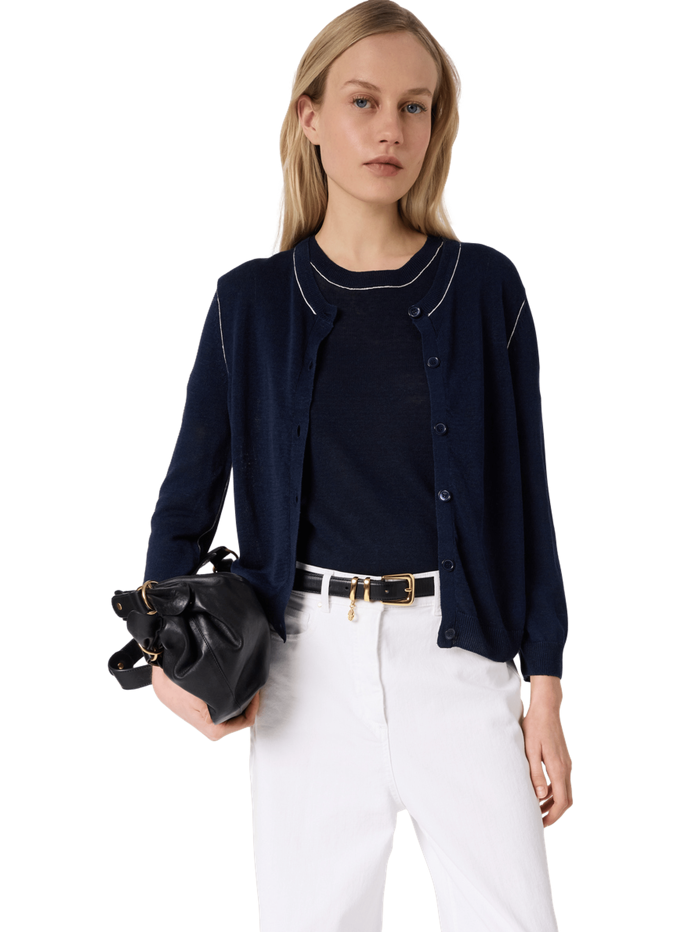 Gilet en lin mélangé - lorys GERARD DAREL Bleu