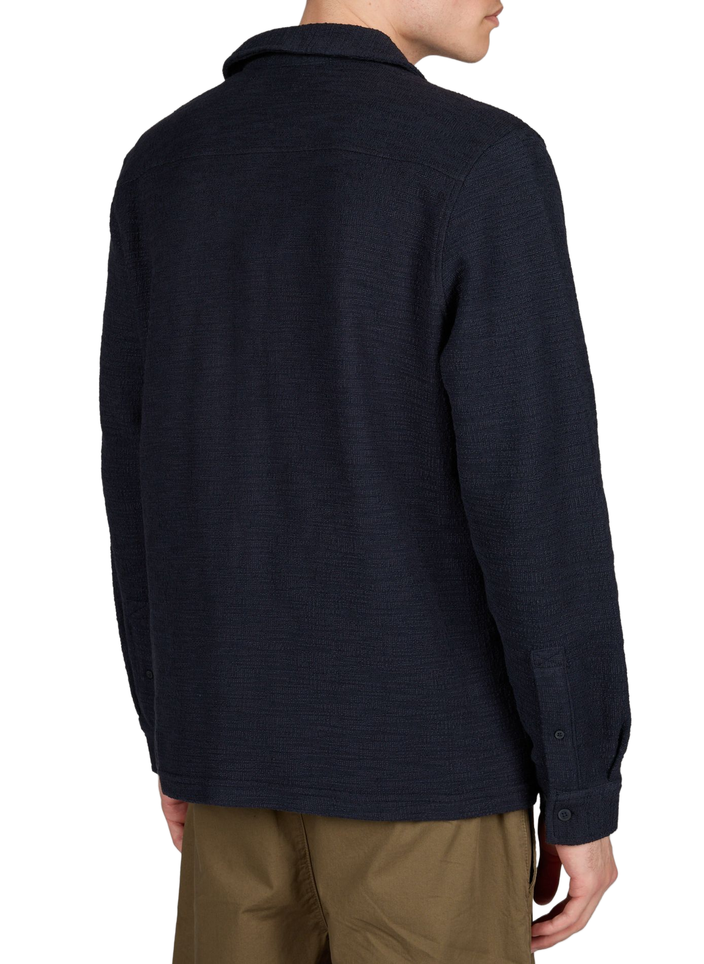 Chemise droit en coton mélangé SAMSOE SAMSOE Bleu