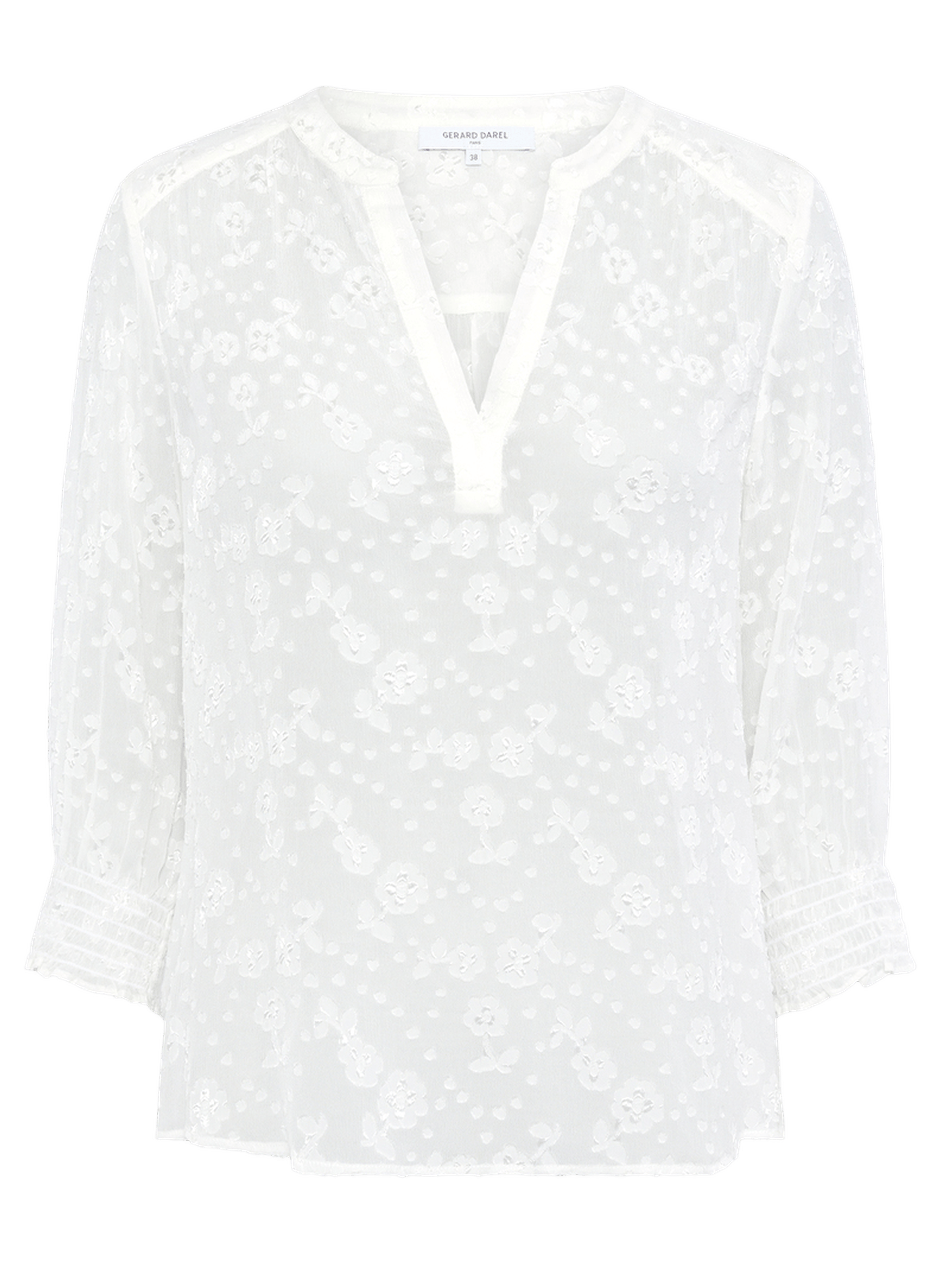 Blouse à fleurs en  jacquard - callys GERARD DAREL Beige