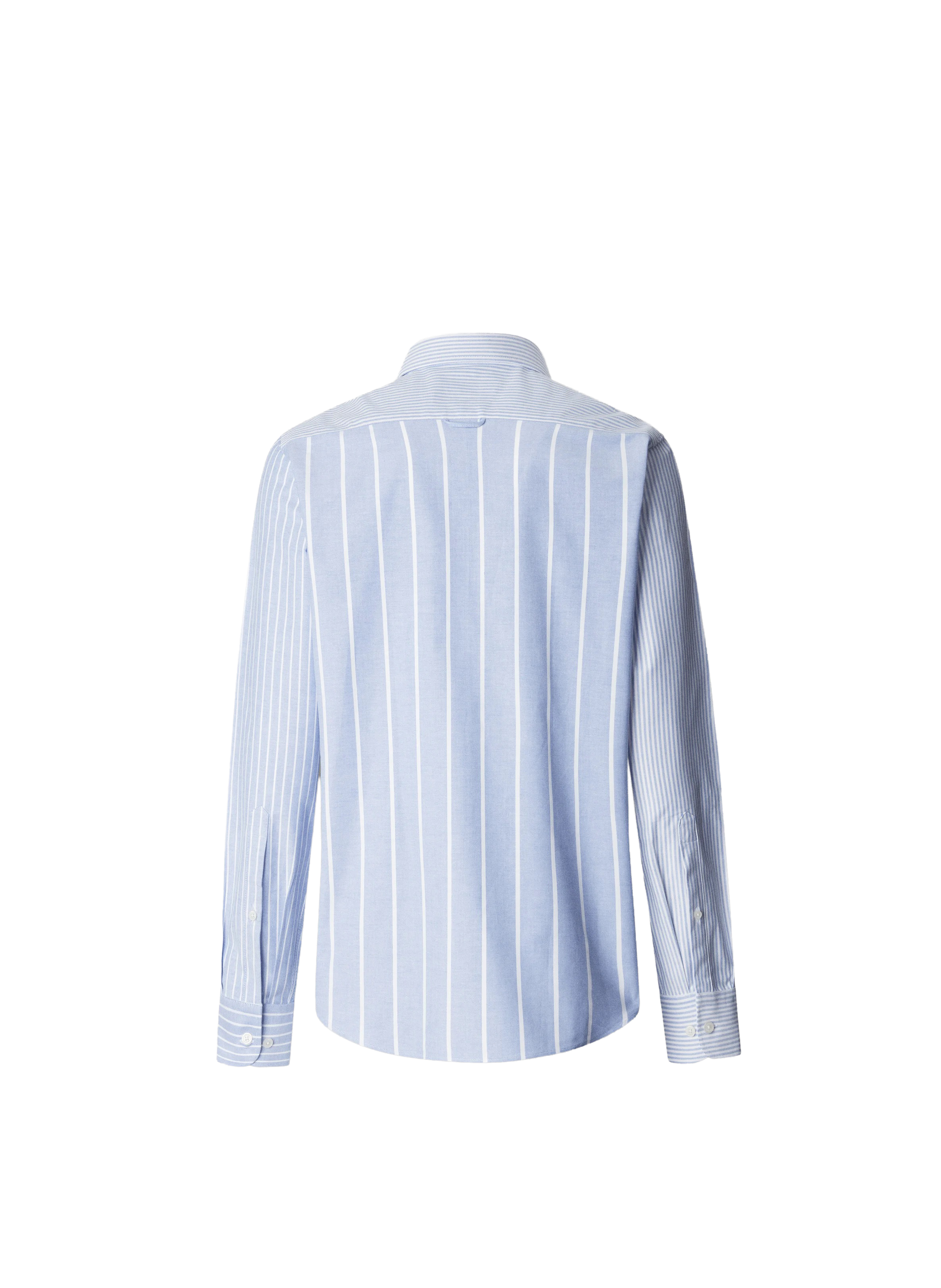 Patchwork straight cotton shirt HACKETT Blue