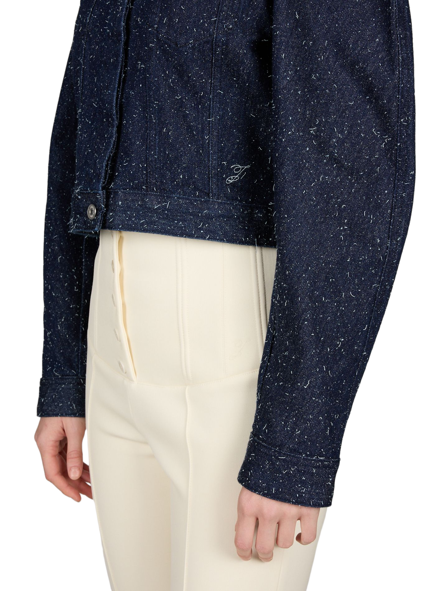 The Ovalo denim jacket in mixed cotton JACQUEMUS Blue