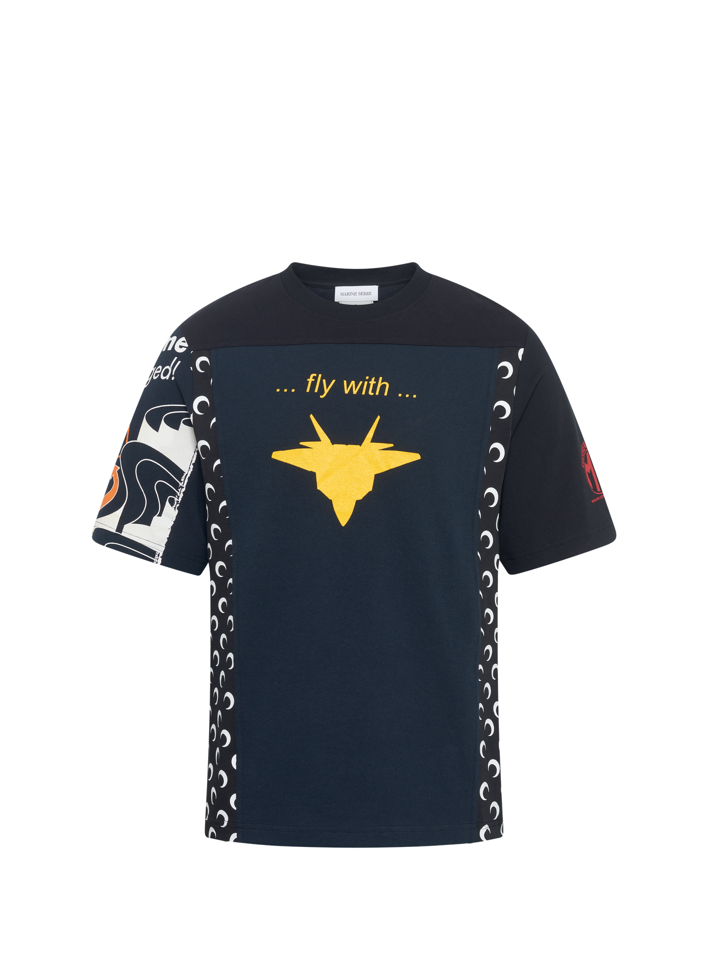Regenerated t-shirt graphique jersey manches courtes MARINE SERRE Noir