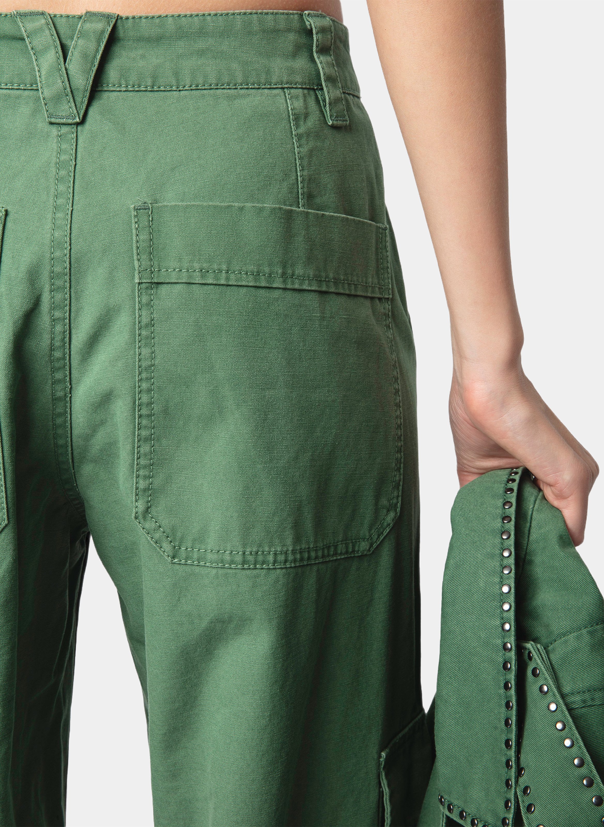 Pantalon cargo en coton parky ZADIG&VOLTAIRE Vert