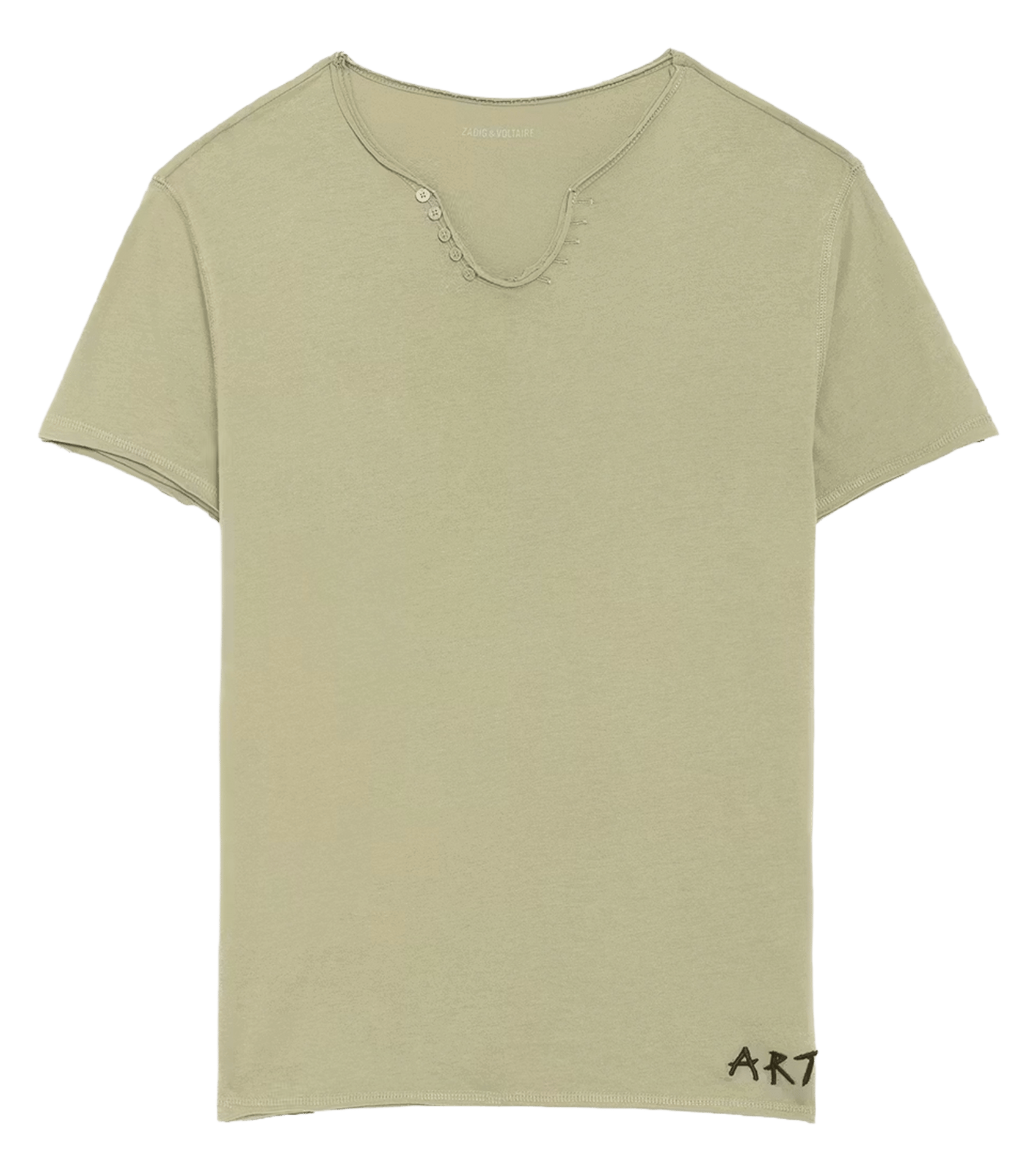 Tee-shirt col v en coton bio monastir ZADIG&VOLTAIRE Vert