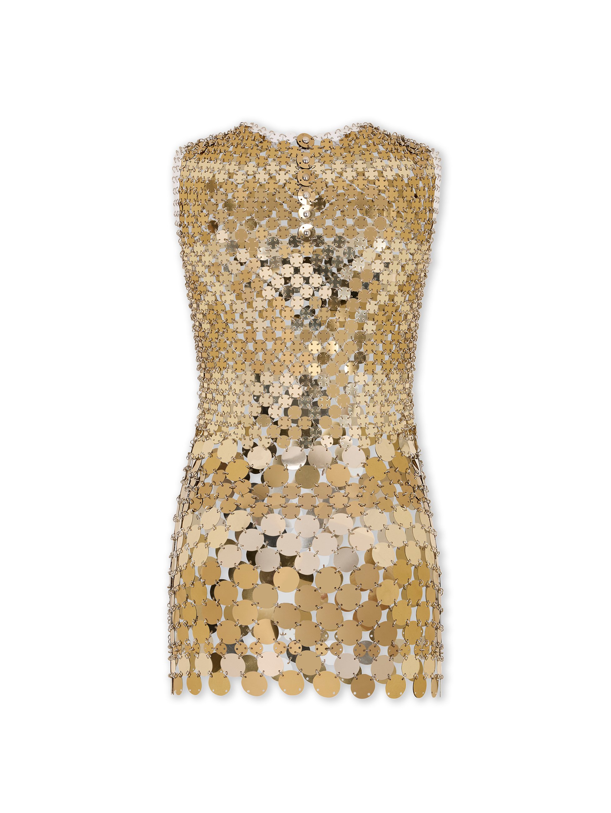 Robe en assemblage RABANNE Doré