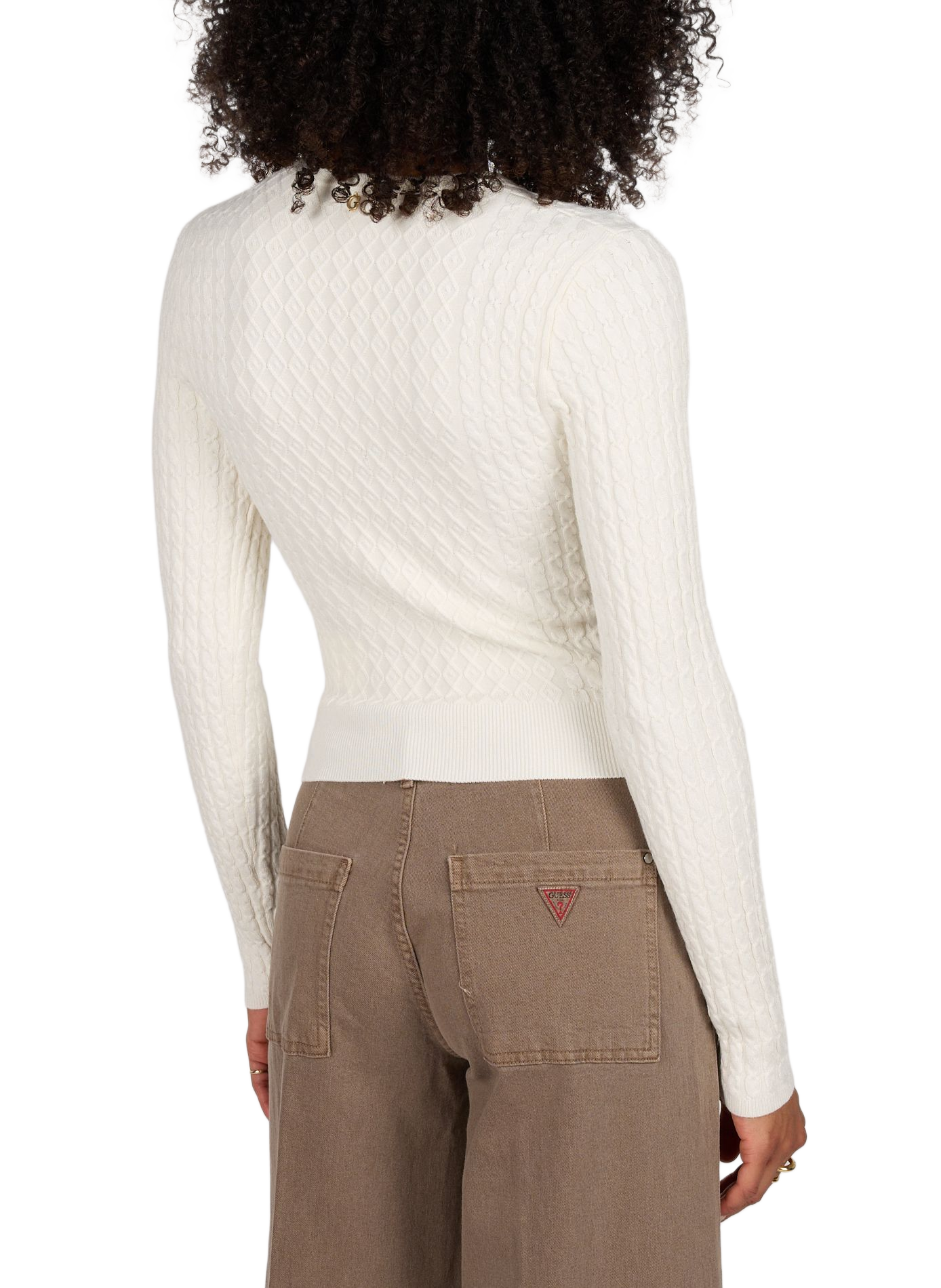 Twisted knit Hana sweater GUESS Beige