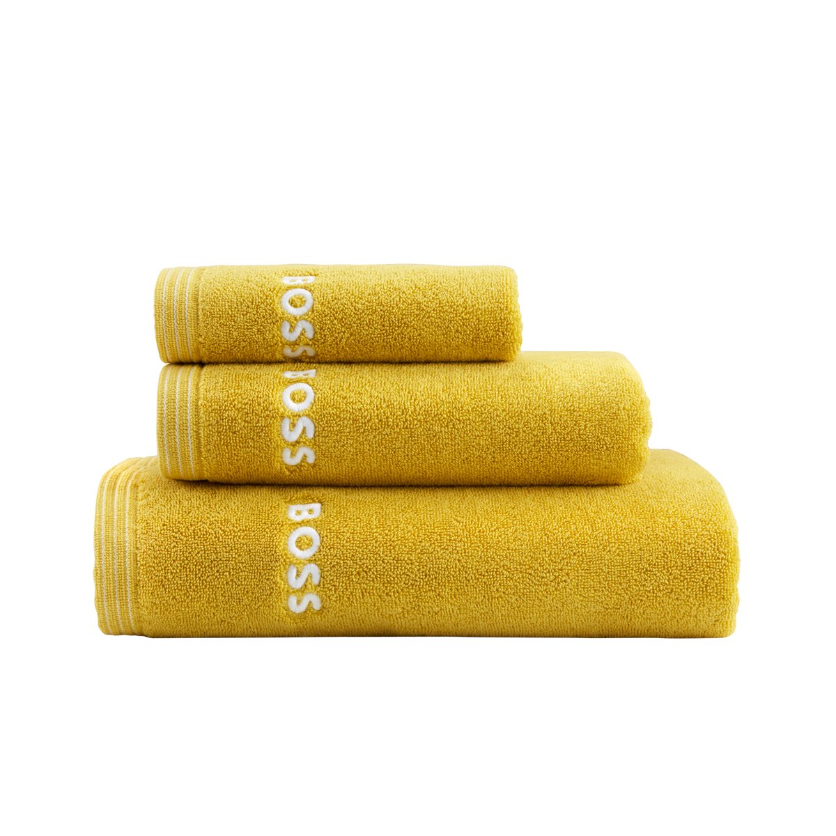 Serviette de toilette  en coton, edge BOSS HOME Jaune