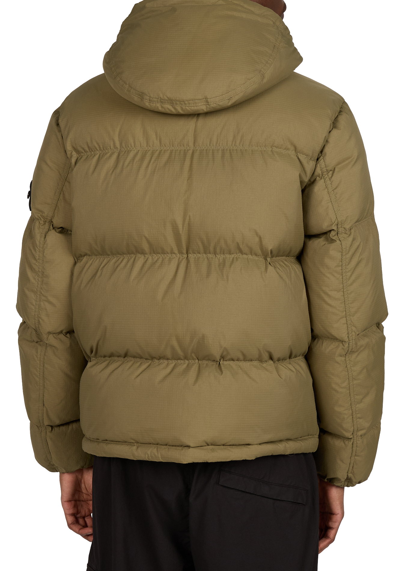 Short quilted puffer jacket STONE ISLAND Khaki