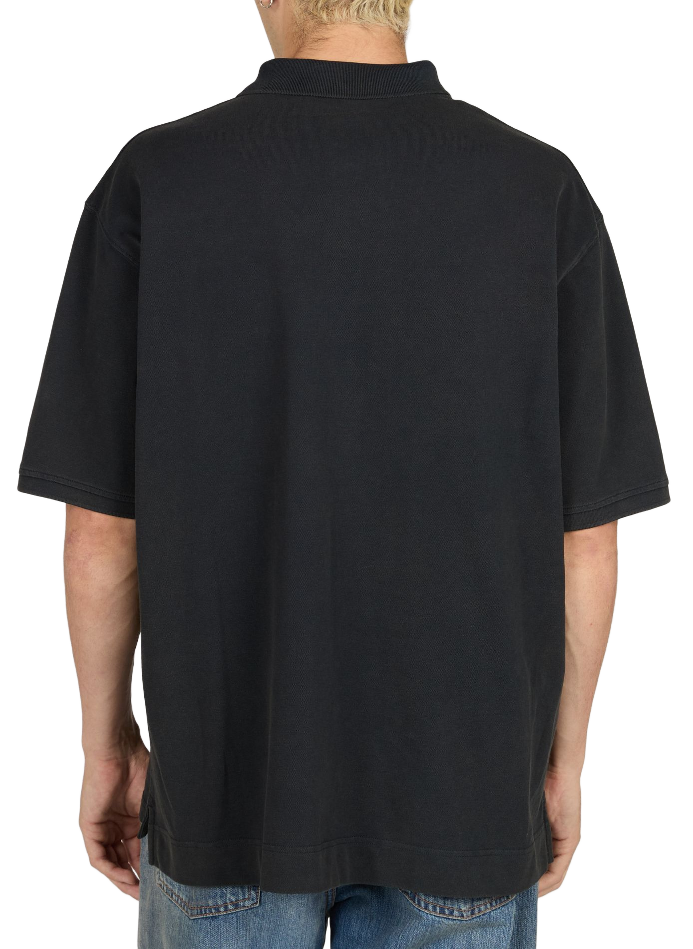 Polo oversize en coton ACNE STUDIOS Noir