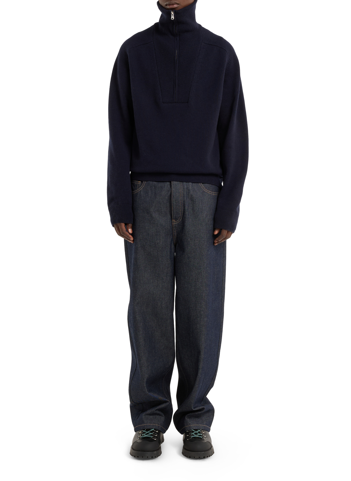 Pull Game col montant en laine  SAISON 1865 Bleu