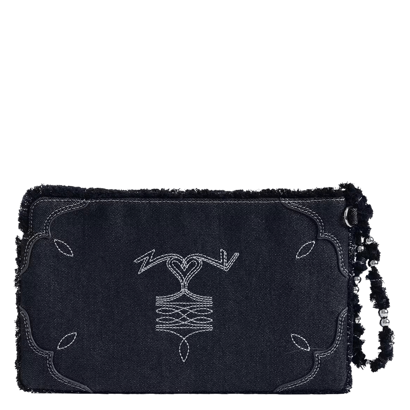 Geborduurde katoenen mix clutch ZADIG&VOLTAIRE Blauw