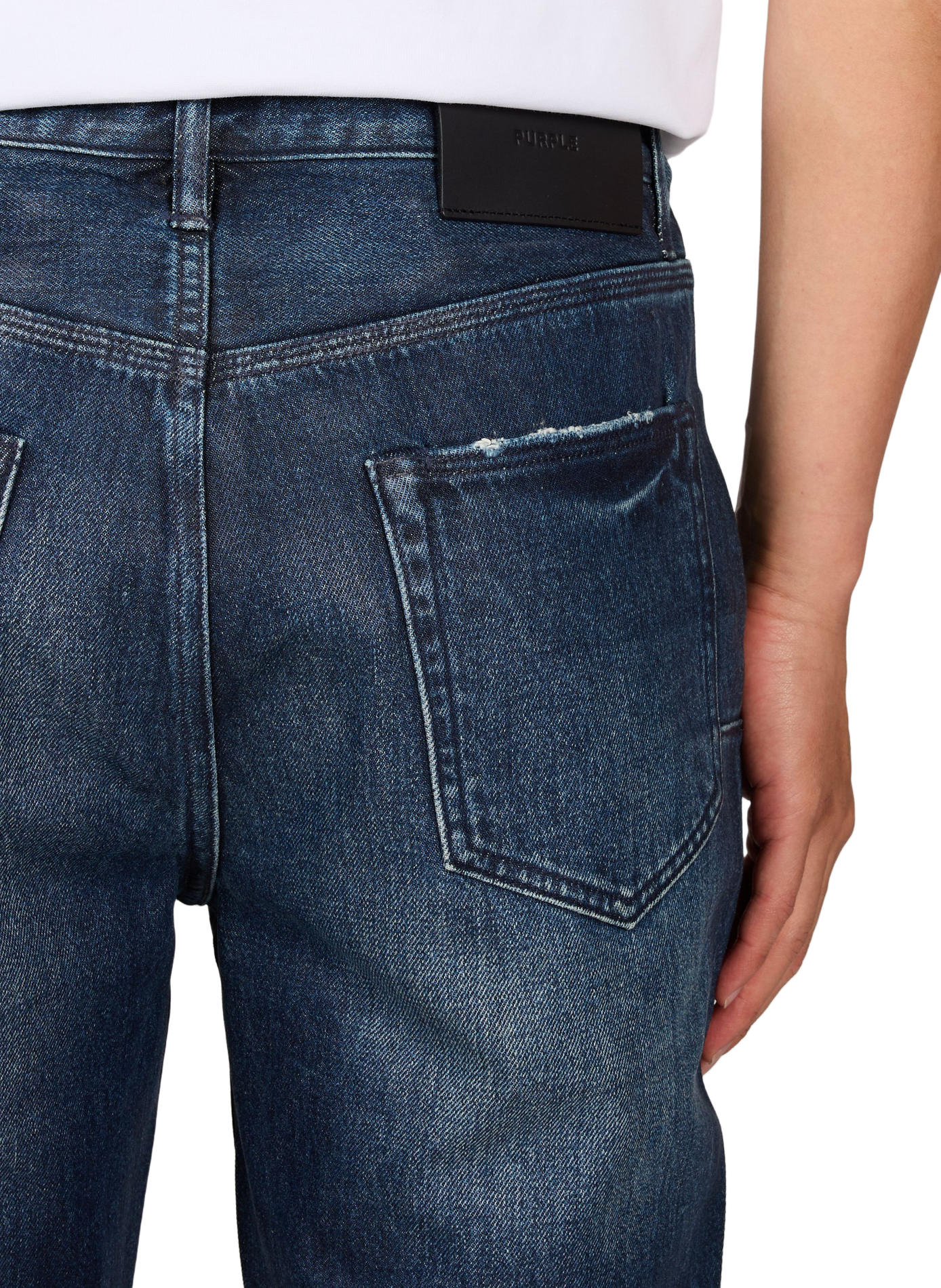 Bootcut washed denim jeans in cotton PURPLE BRAND Blue