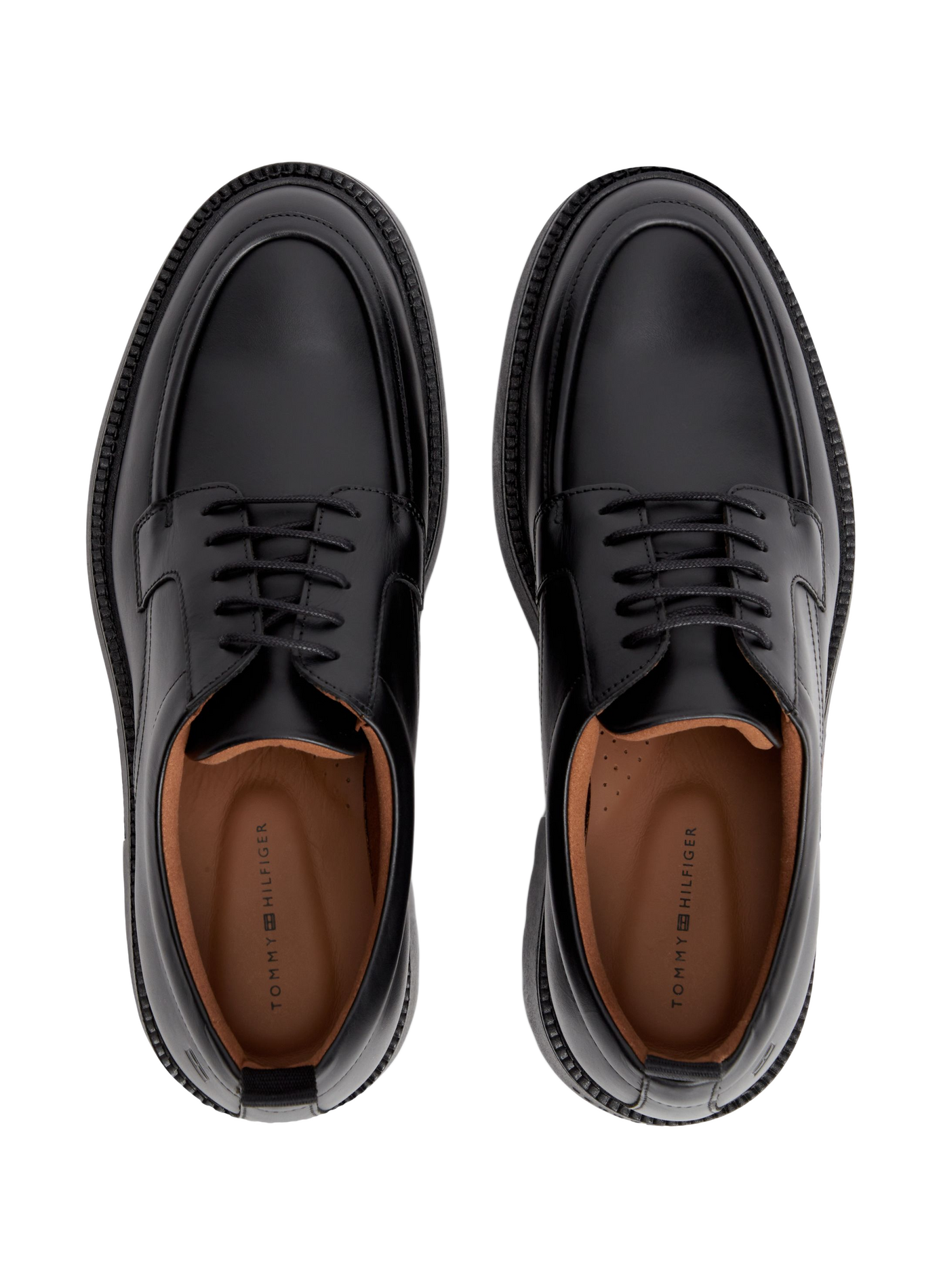 Rindsleder Derbys TOMMY HILFIGER Schwarz