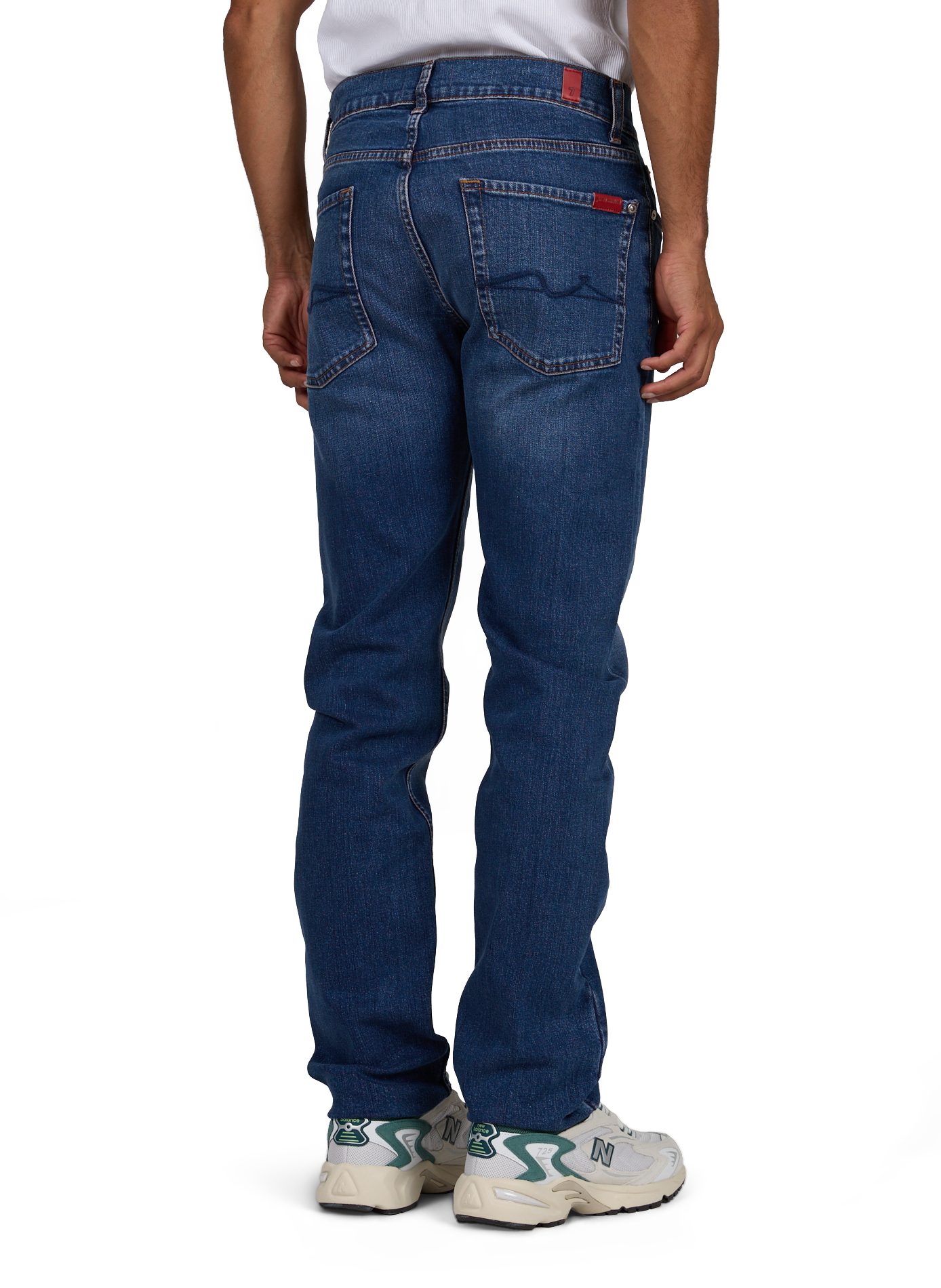 Gerader Jeans aus Baumwollmischung 7 FOR ALL MANKIND Blau