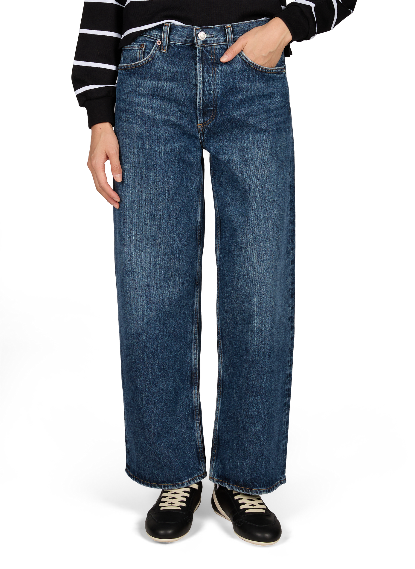 Jeans large Arc en coton AGOLDE Bleu
