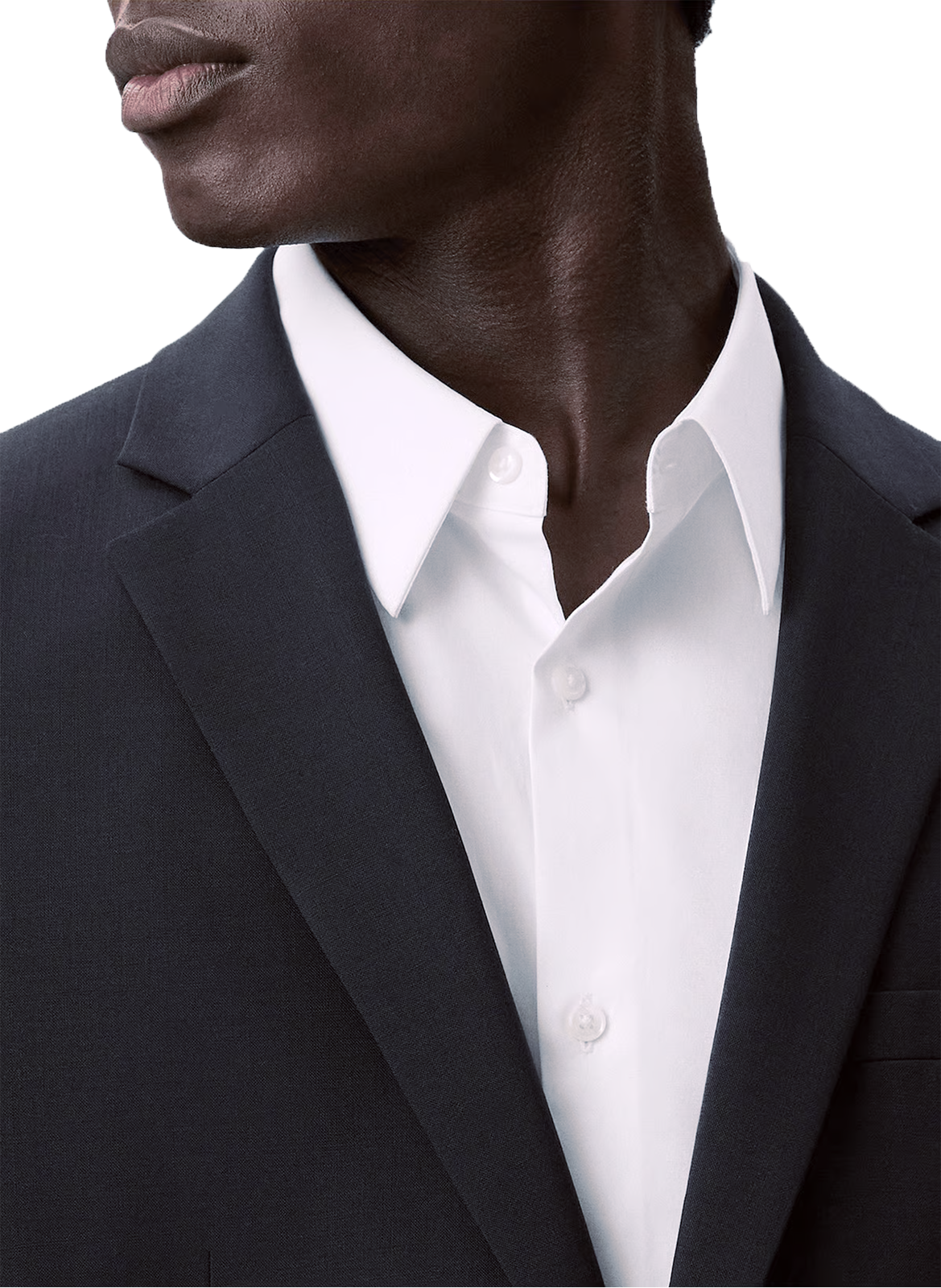 Blazer droit en laine mélangée CALVIN KLEIN Bleu