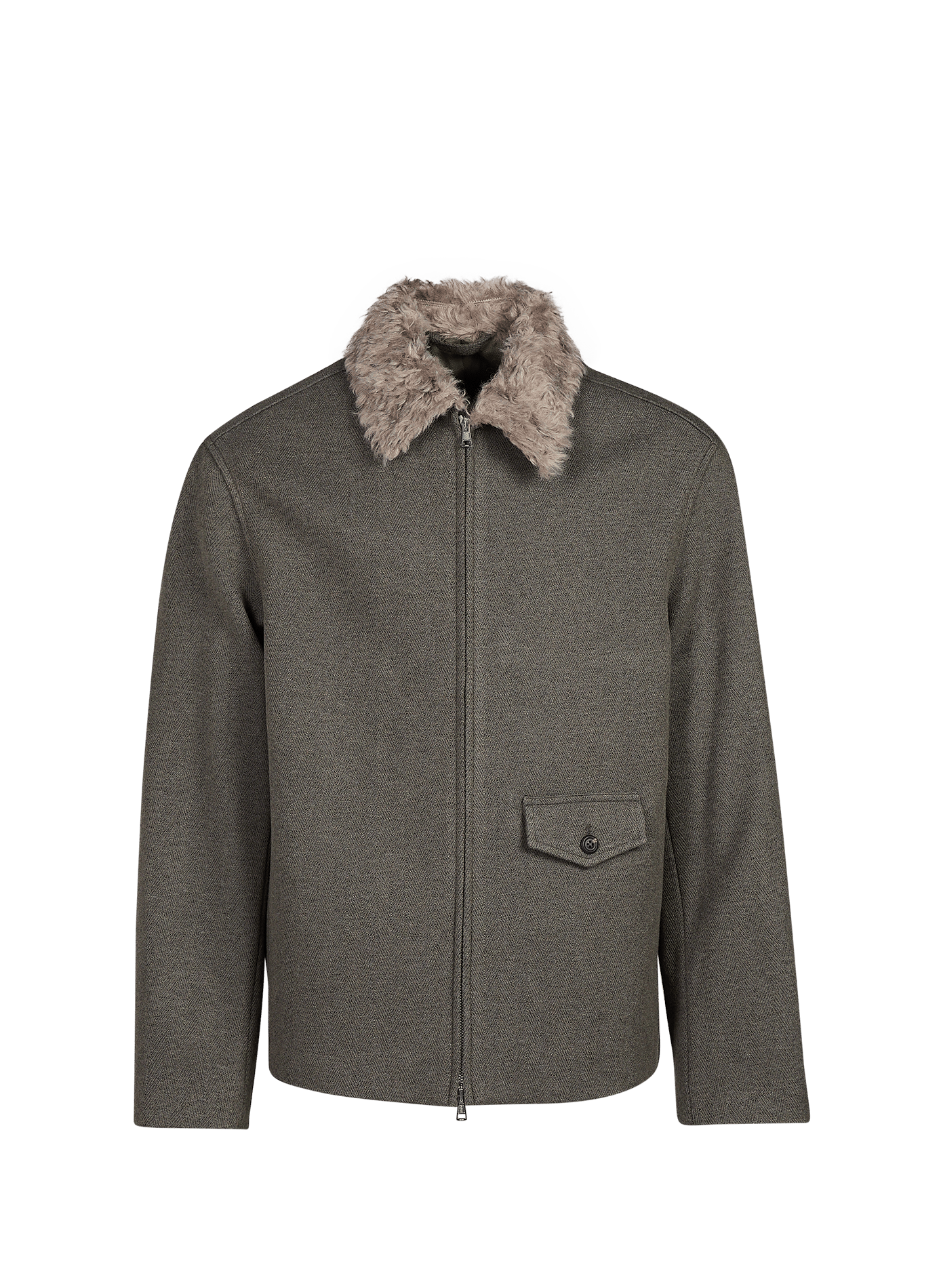 Veste droite col classique en laine mélangée OUR LEGACY Vert