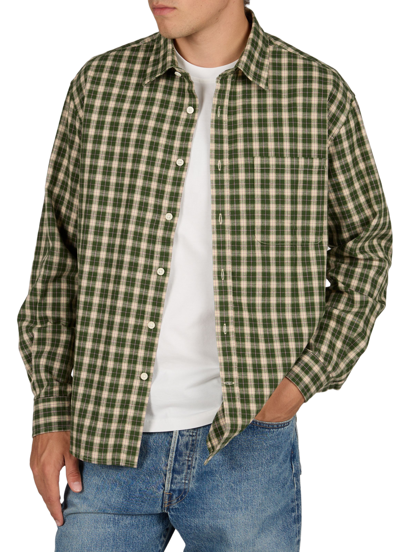 Cotton check shirt  NN.07 Green