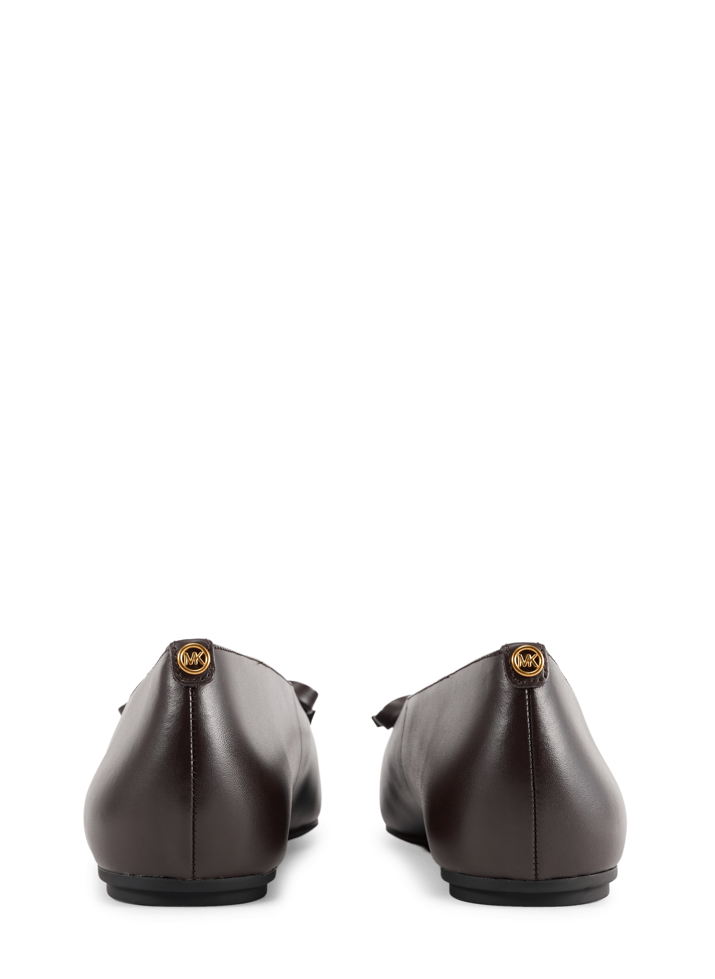 Effen leren ballerina's MICHAEL KORS Bruin