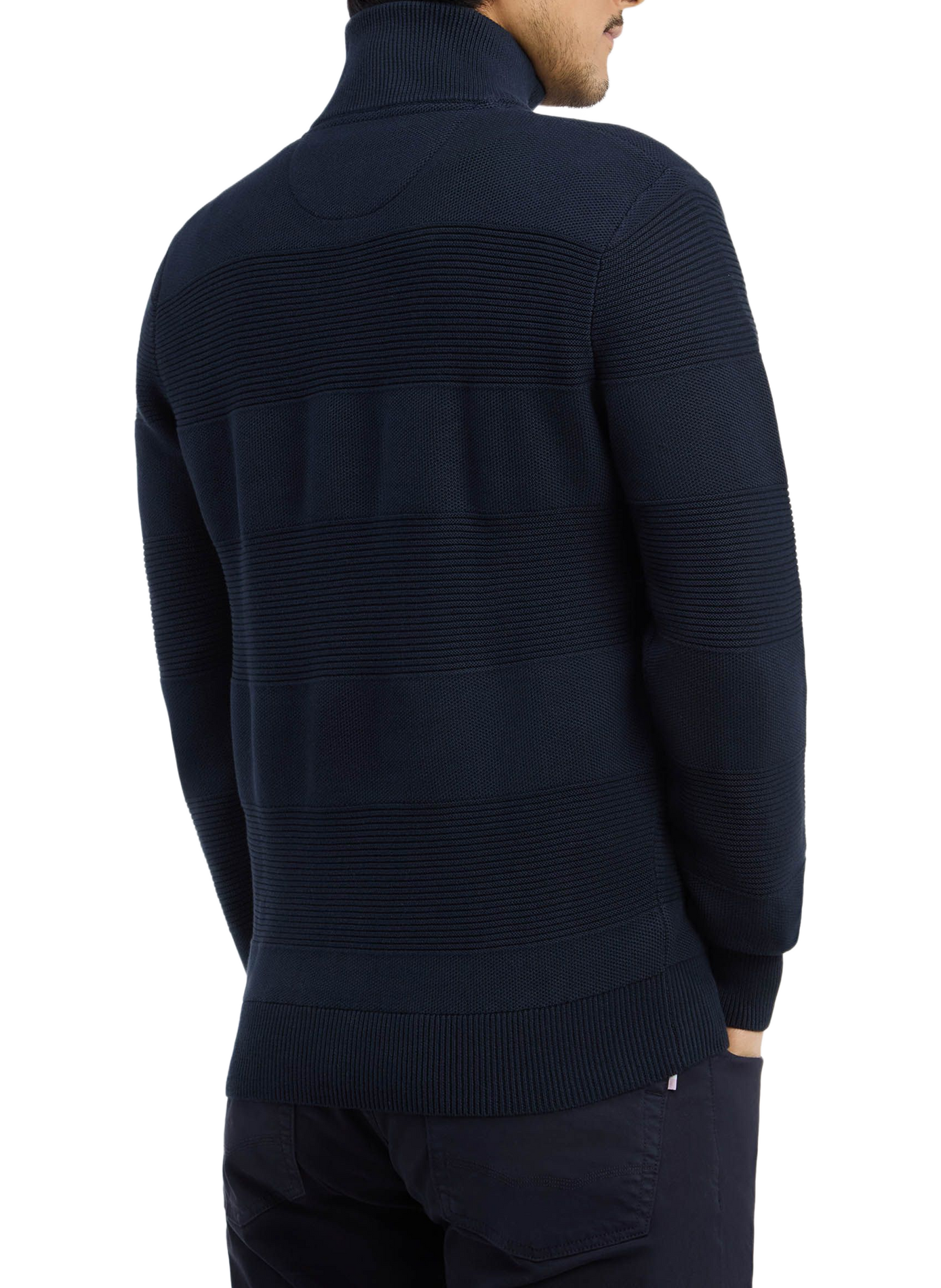 Pull col montant en coton mélangé EDEN PARK Blauw