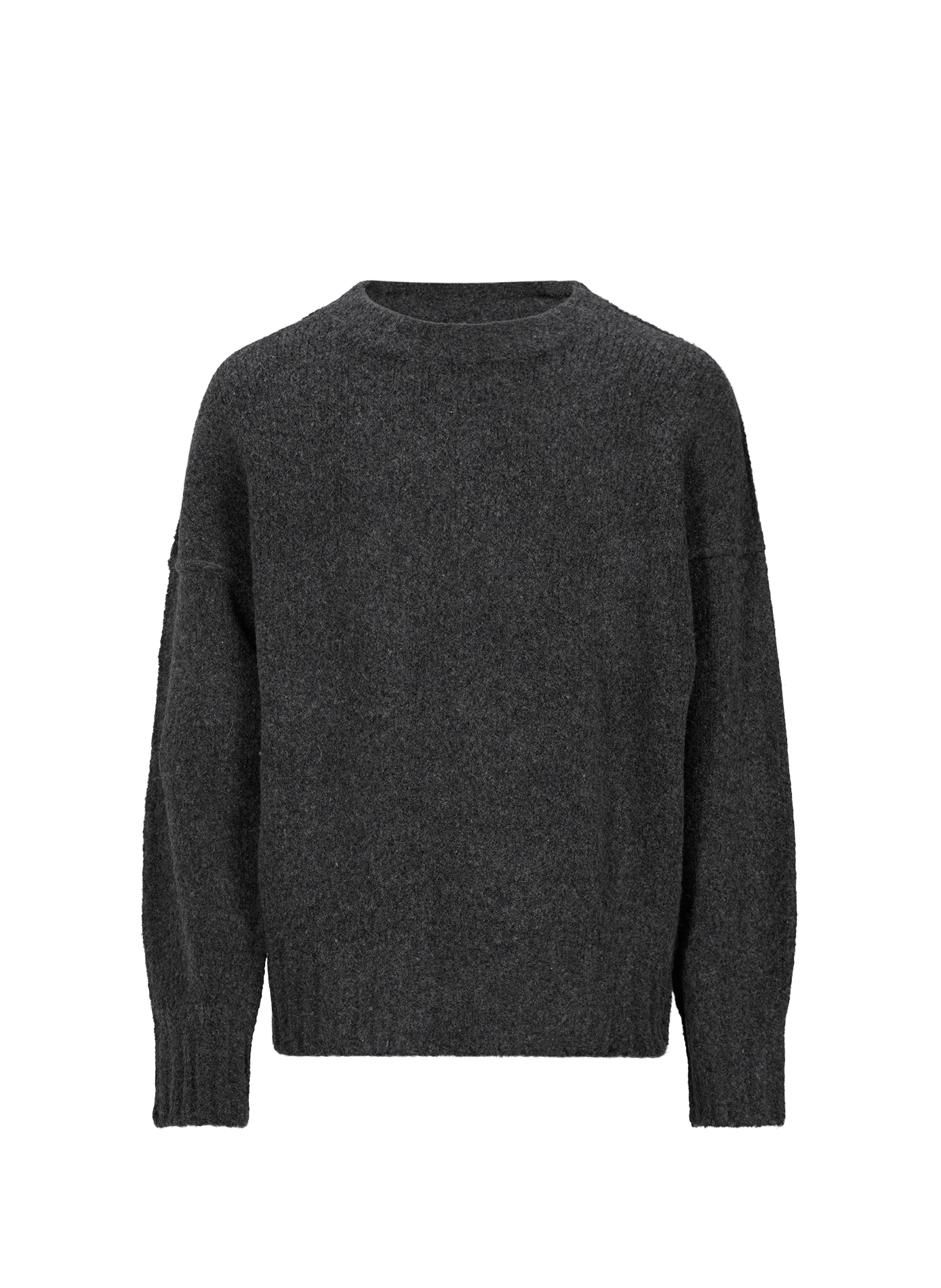 Oversized round neck sweater in blended wool SEVENTH Grey