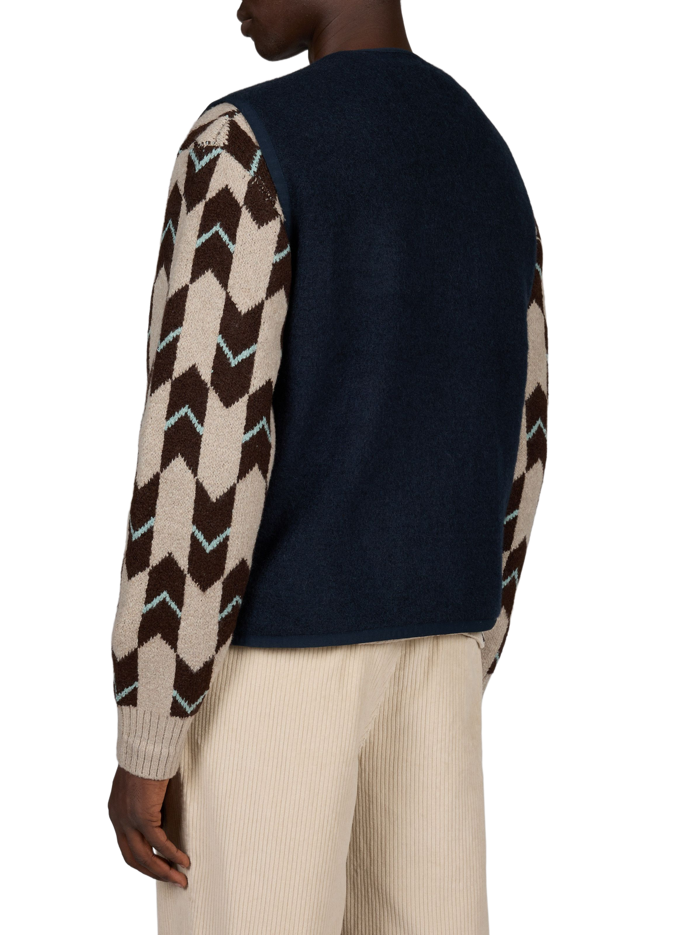 Mouwloos vest van gemengde wol FARAH Blauw