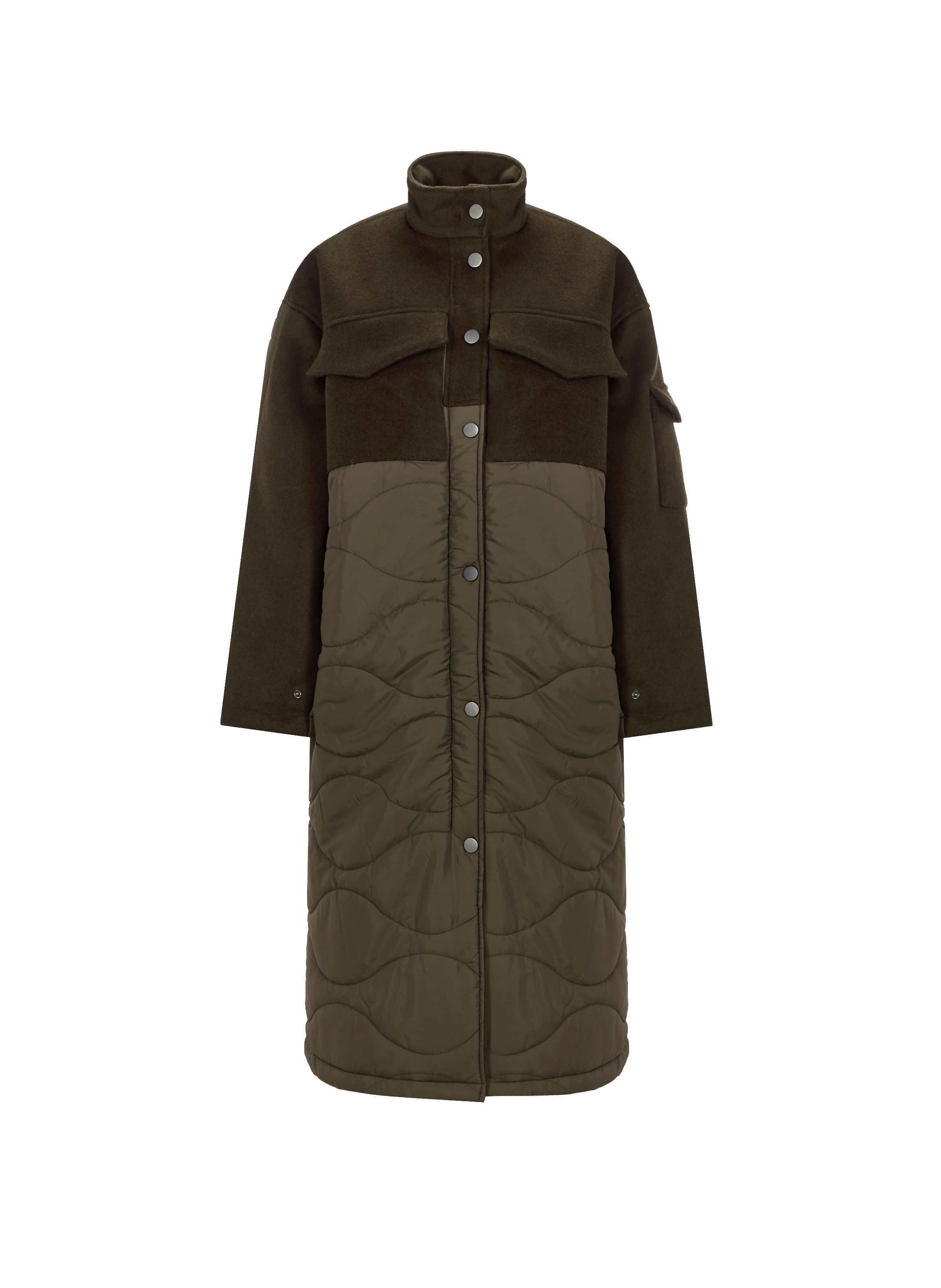 Manteau avec empiècements doudoune