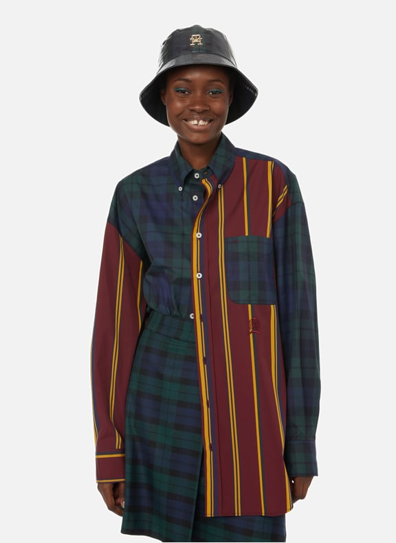 Chemise Patchworks en coton mélangé Multicolore by TOMMY HILFIGER TOMMY HILFIGER Chemise Patchworks en coton mélangé Multicolore