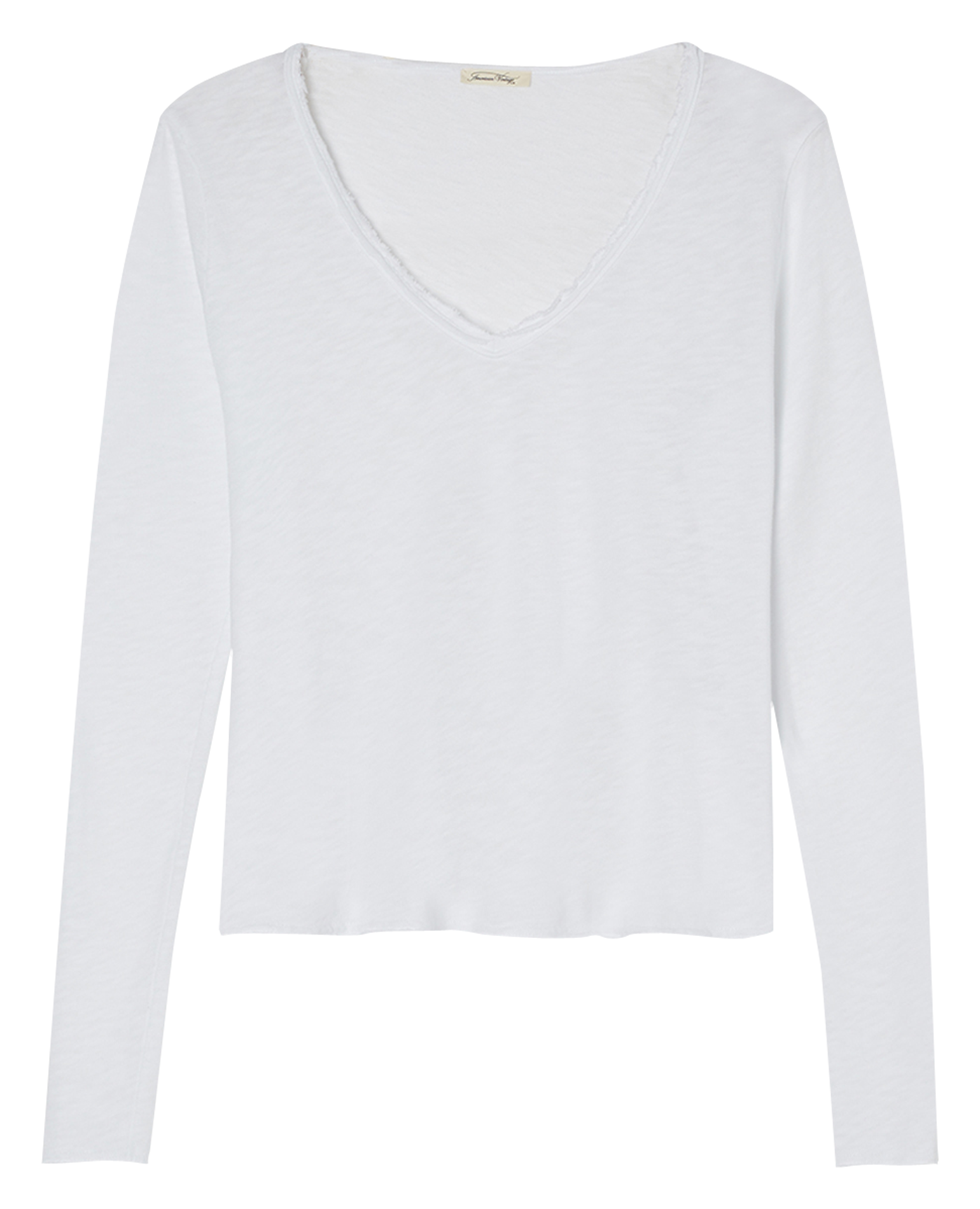 Tee-shirt col v en coton sonoma AMERICAN VINTAGE Blanc