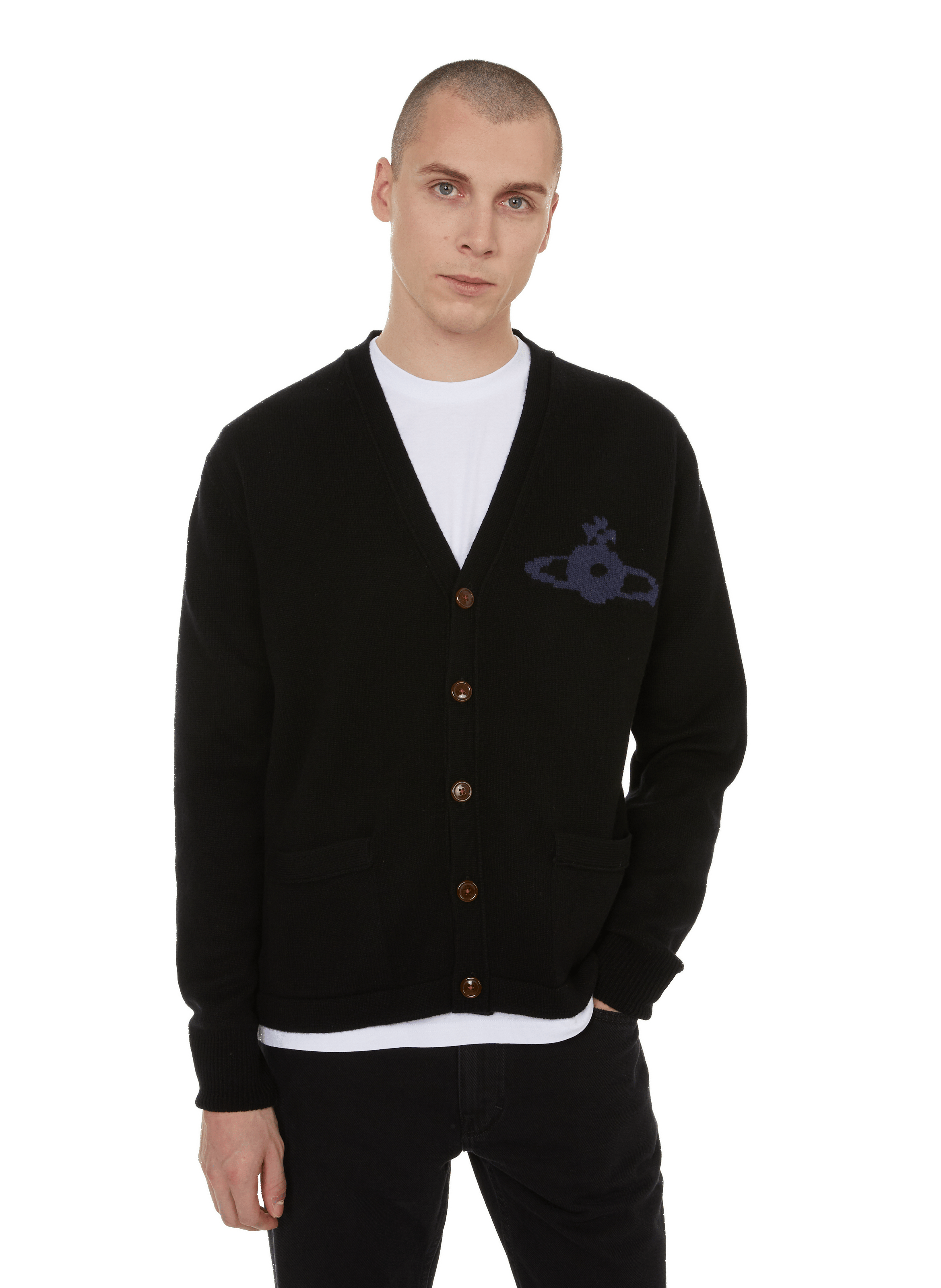 VIVIENNE WESTWOOD Cardigan en laine et cachemire  Noir