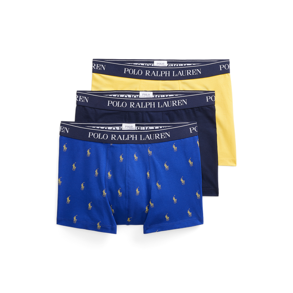 Polo Ralph Lauren Pack Of Three Stretch Cotton Boxers In Blue