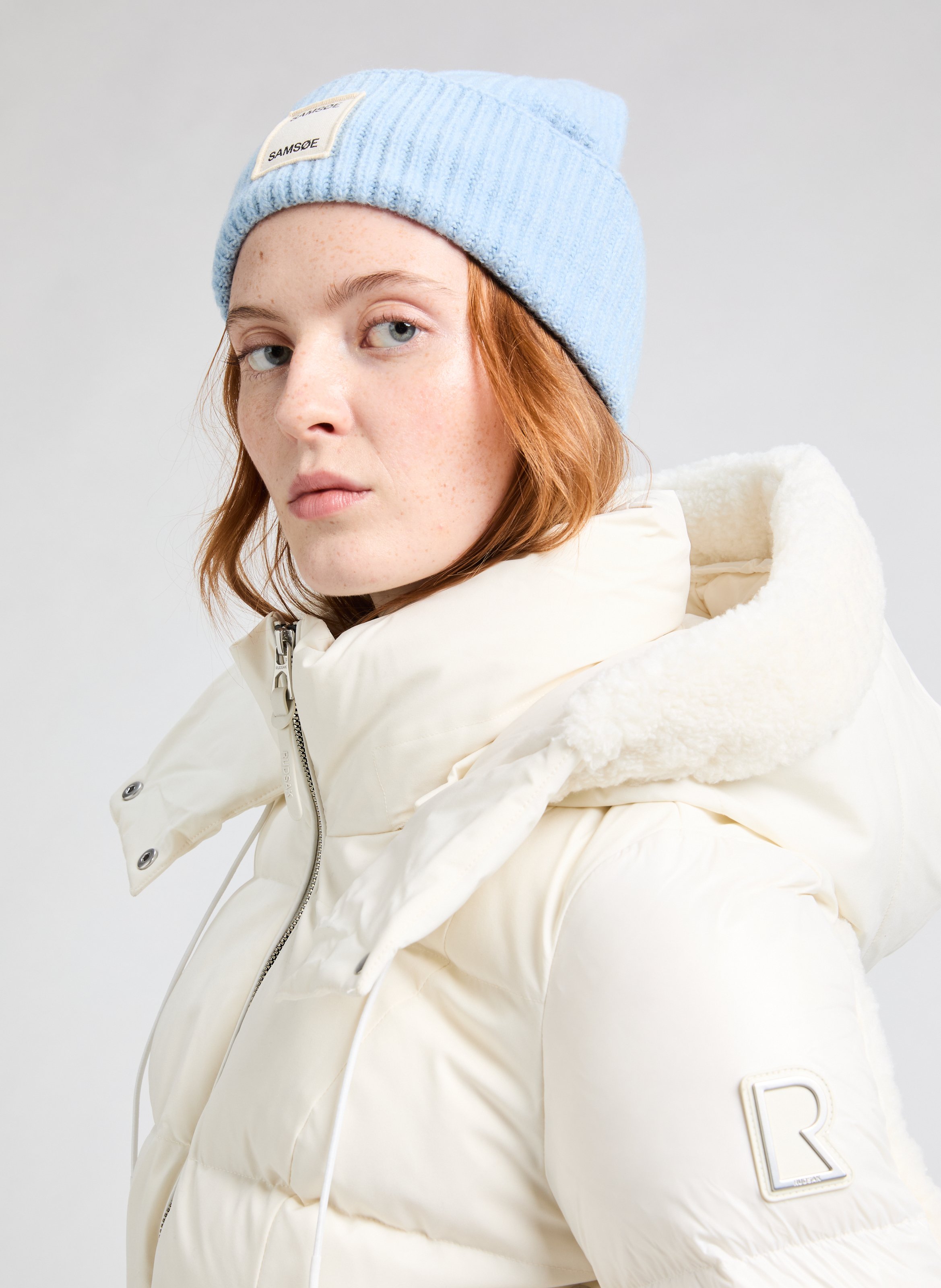 Bonnet en laine SAMSOE SAMSOE Bleu