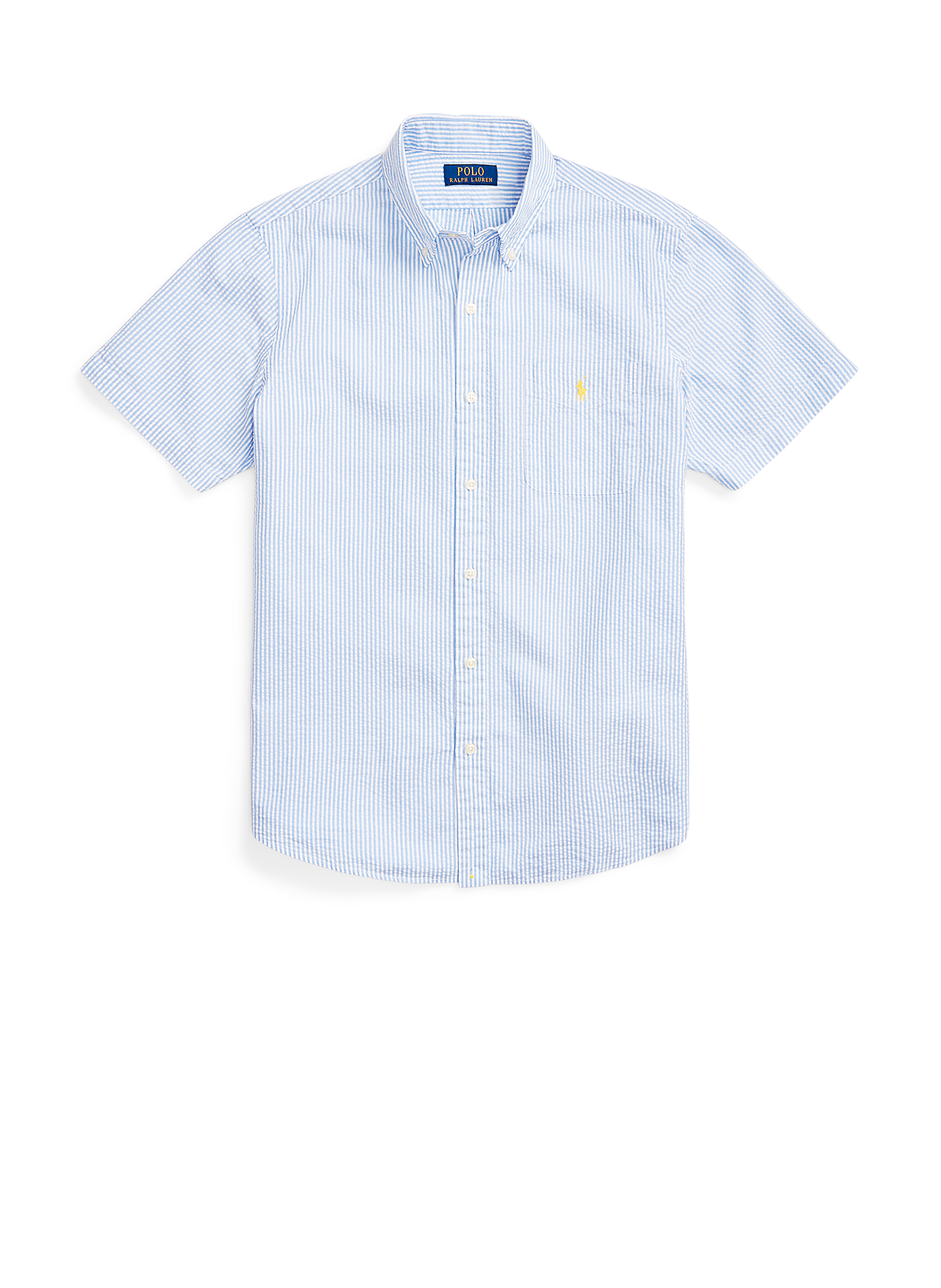 Striped cotton shirt Blue