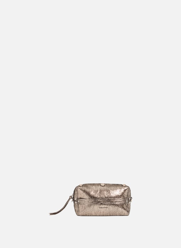 Trousse Lucky en cuir métallisé Doré by JÉRÔME DREYFUSS JÉRÔME DREYFUSS Trousse Lucky en cuir métallisé Doré
