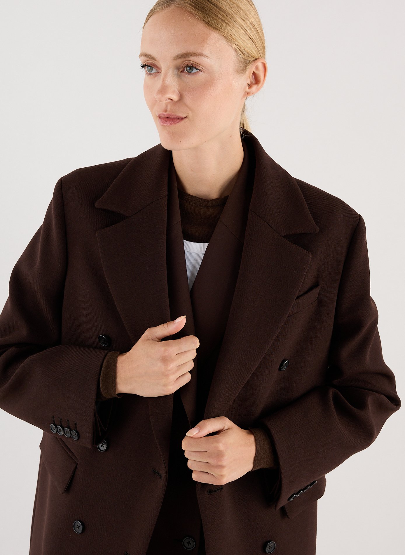 Straight and oversized coat Utah SAISON 1865 Brown